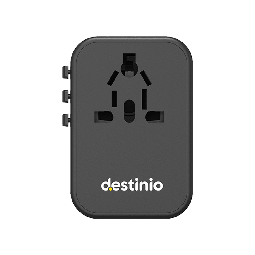 Destinio 5 USB Type C Adapter | Universal Travel Adapter, Smart Fast Charging, Safety Certified