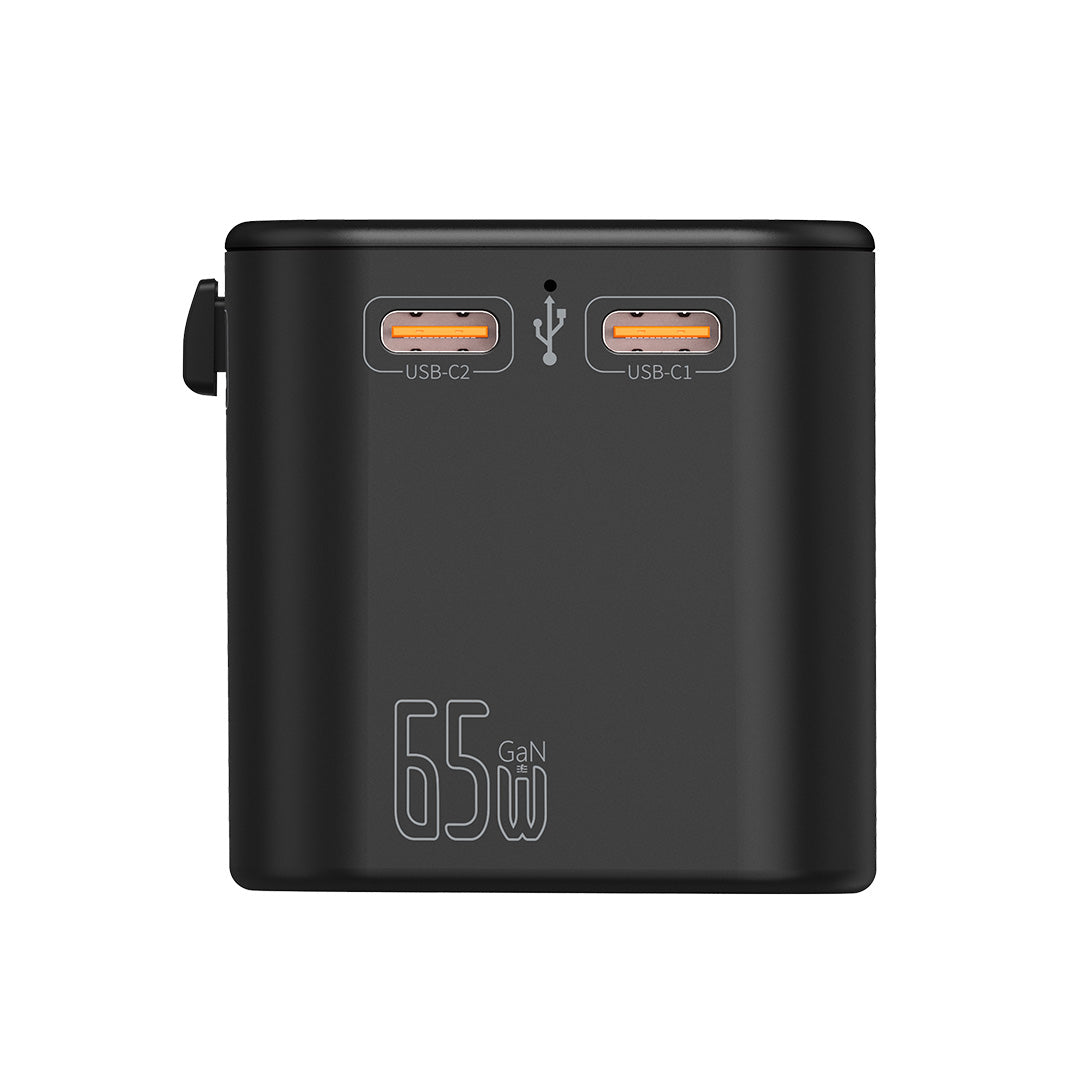 Destinio 65W Type C Adapter | Universal Travel Adapter, 3 USB Ports, Smart Fast Charging, Safety Certified