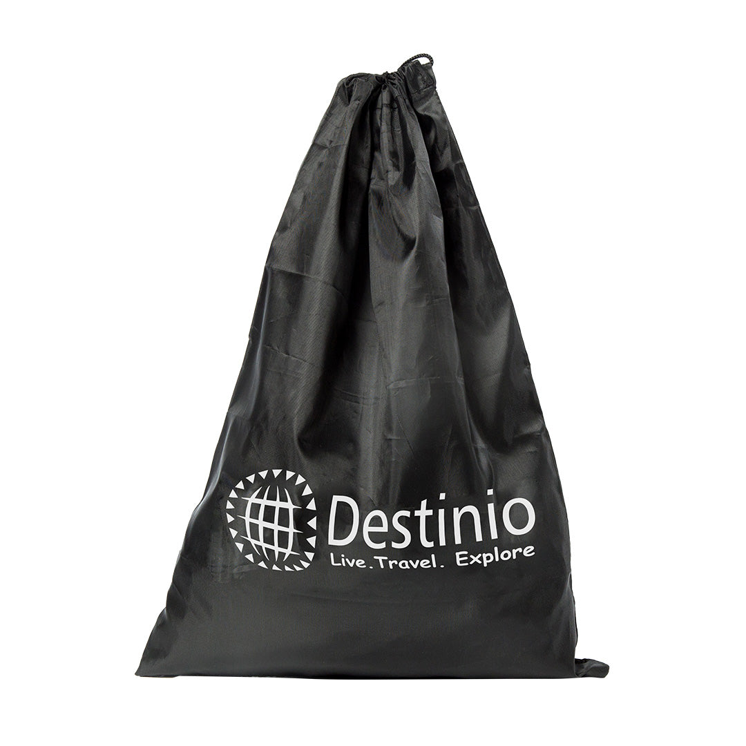 Destinio Travel Packing Cubes, 5 Pc Set, Grey/ Black/ Blue, Polyester Fabric