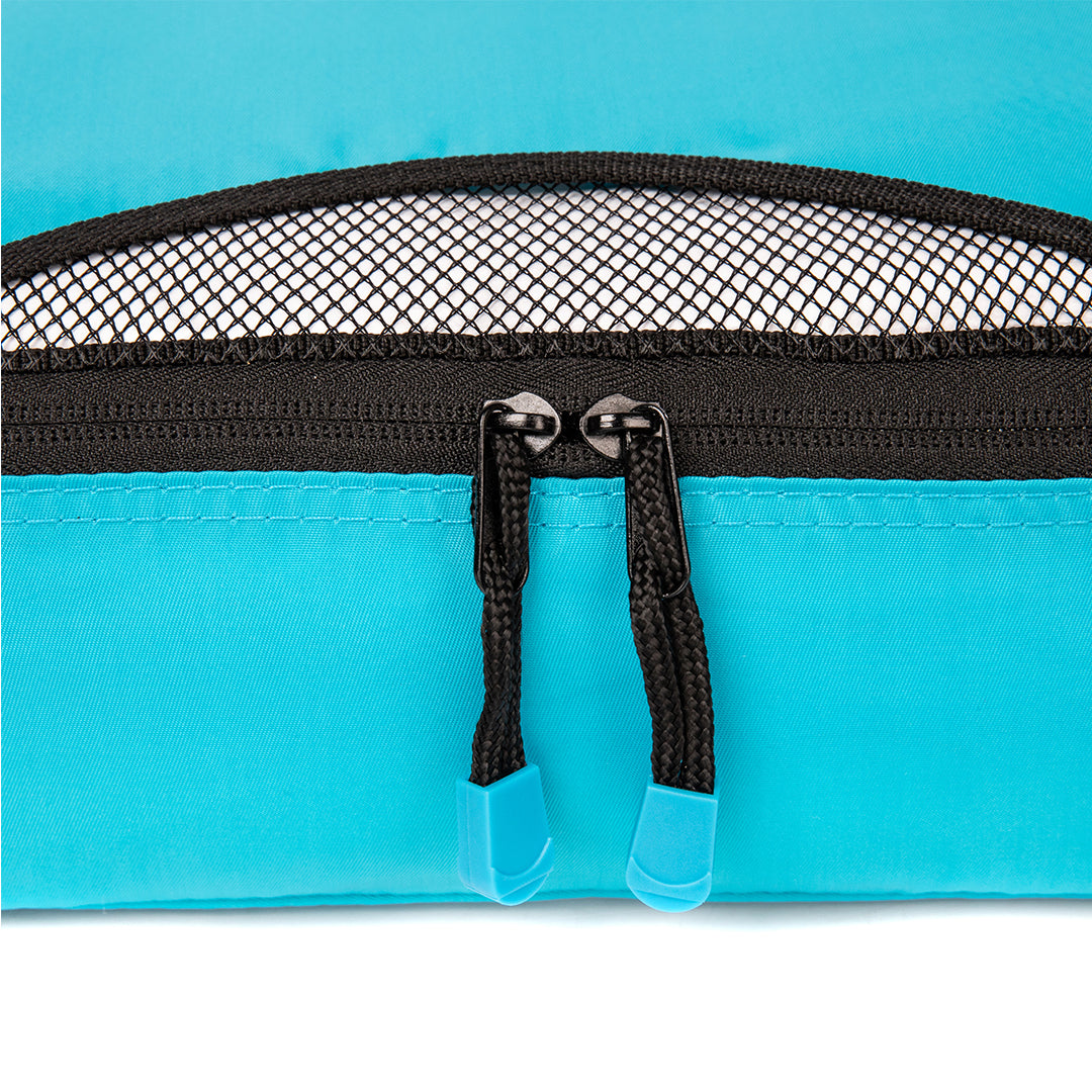 Destinio Travel Packing Cubes, 5 Pc Set, Grey/ Black/ Blue, Polyester Fabric
