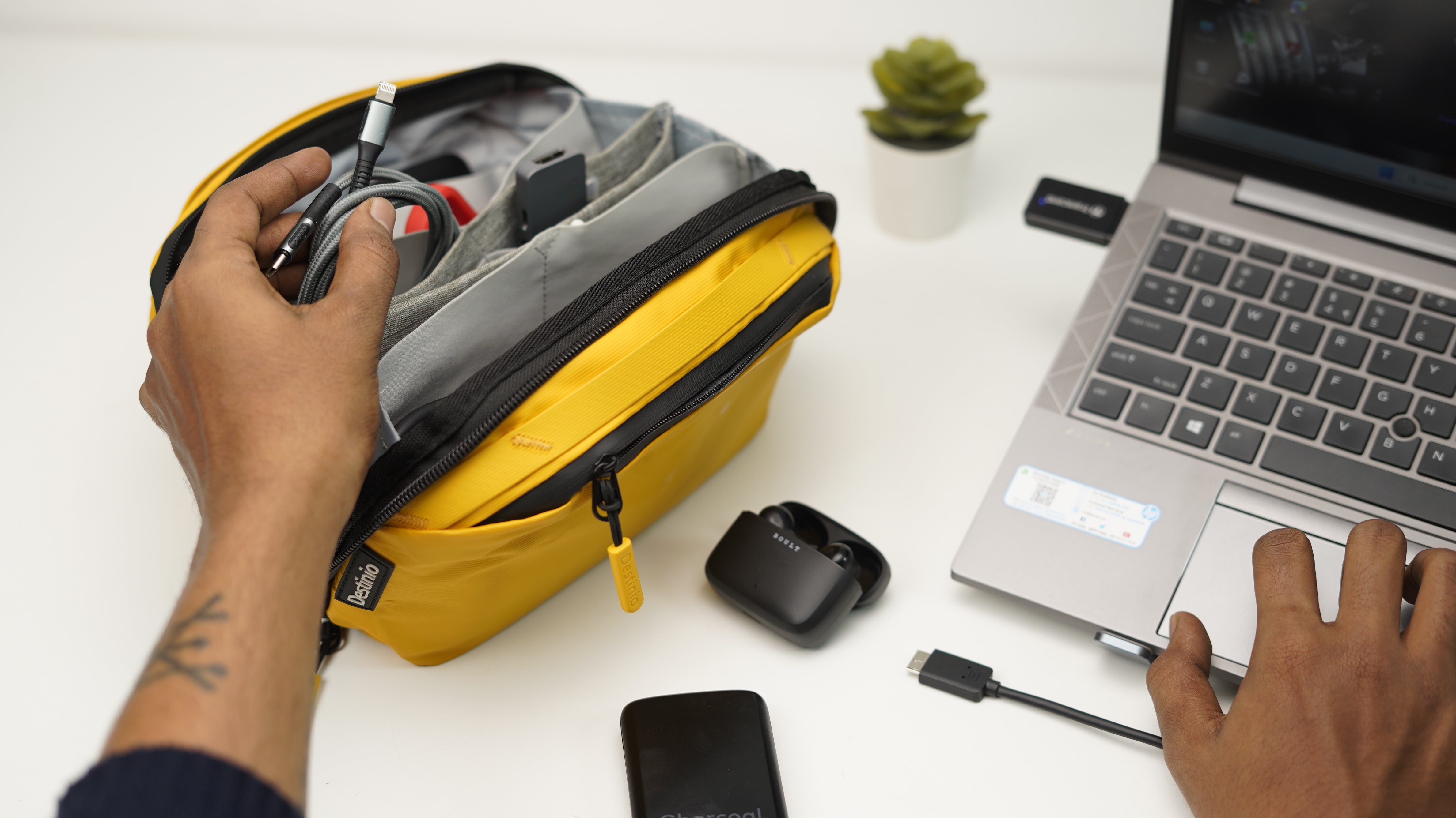 Destinio Electronics Organizer Bag | Waterproof, Large Storage, Compact and Portable