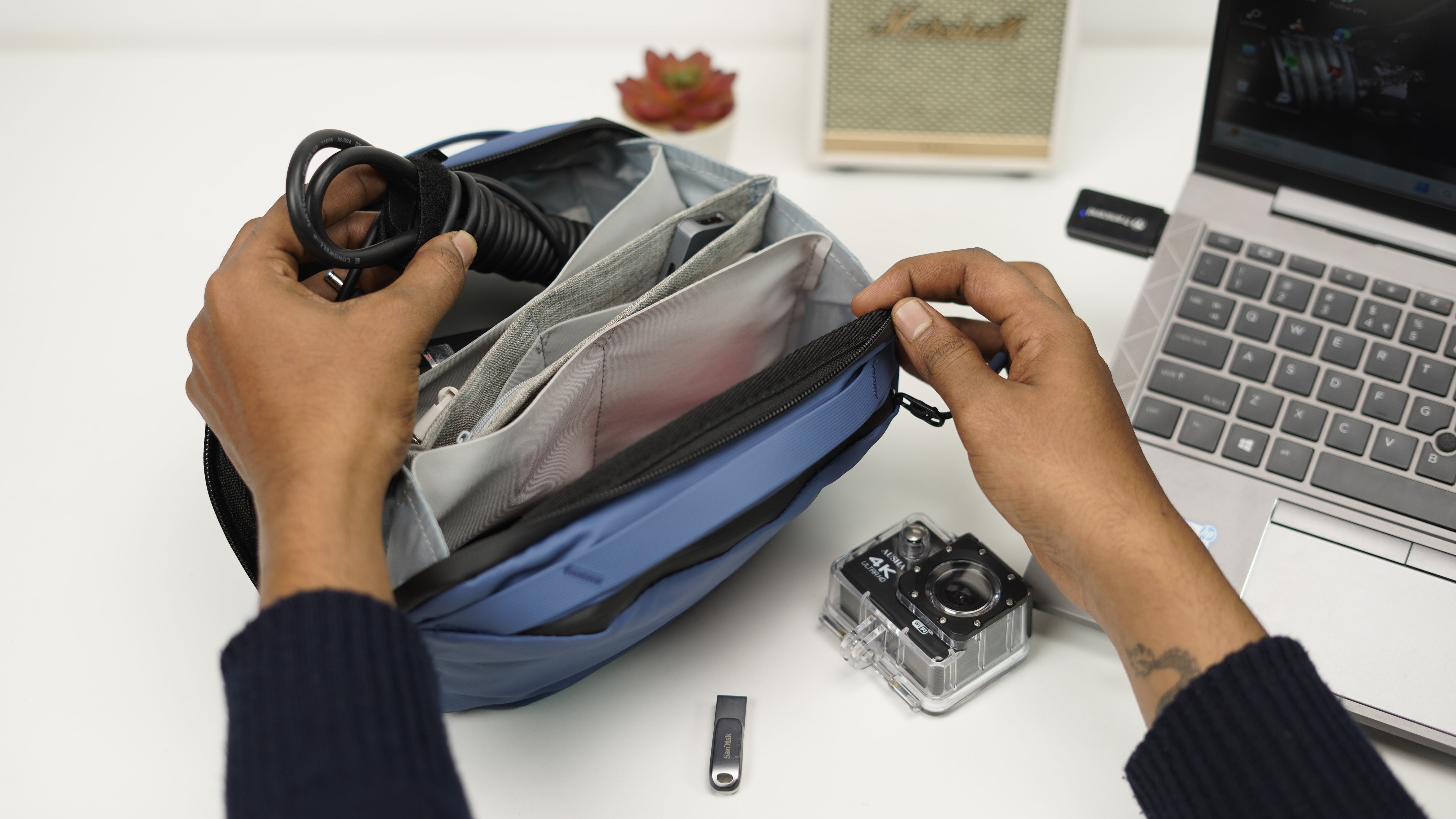 Destinio Electronics Organizer Bag | Waterproof, Large Storage, Compact and Portable