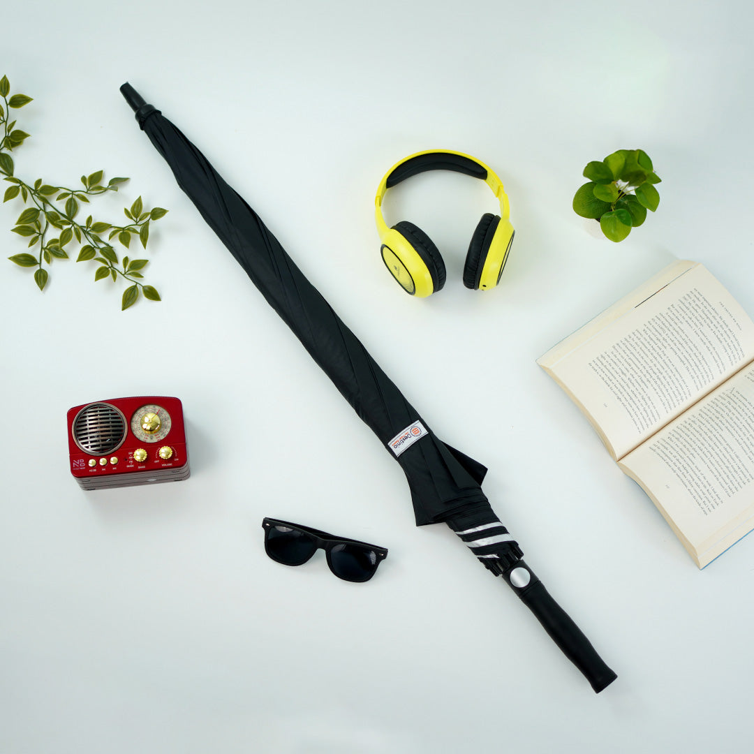 Destinio Black Golf Umbrella | 54-Inch Large Canopy, UV Protection, Windproof, and Waterproof