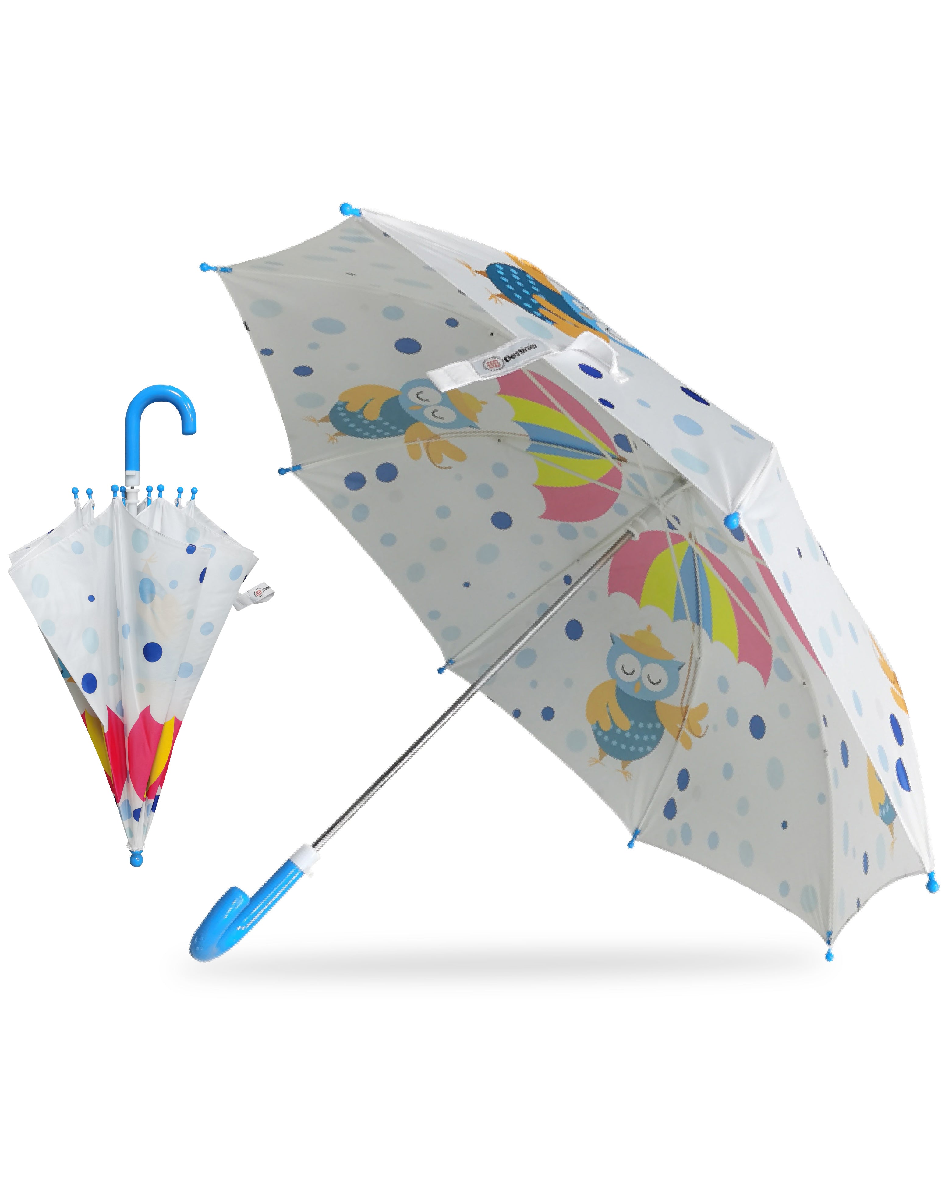 Destinio Umbrella for Kids; Stylish & Cute, Child Safe, 100% Waterproof; Kids Umbrella for Girls, Boys and Baby