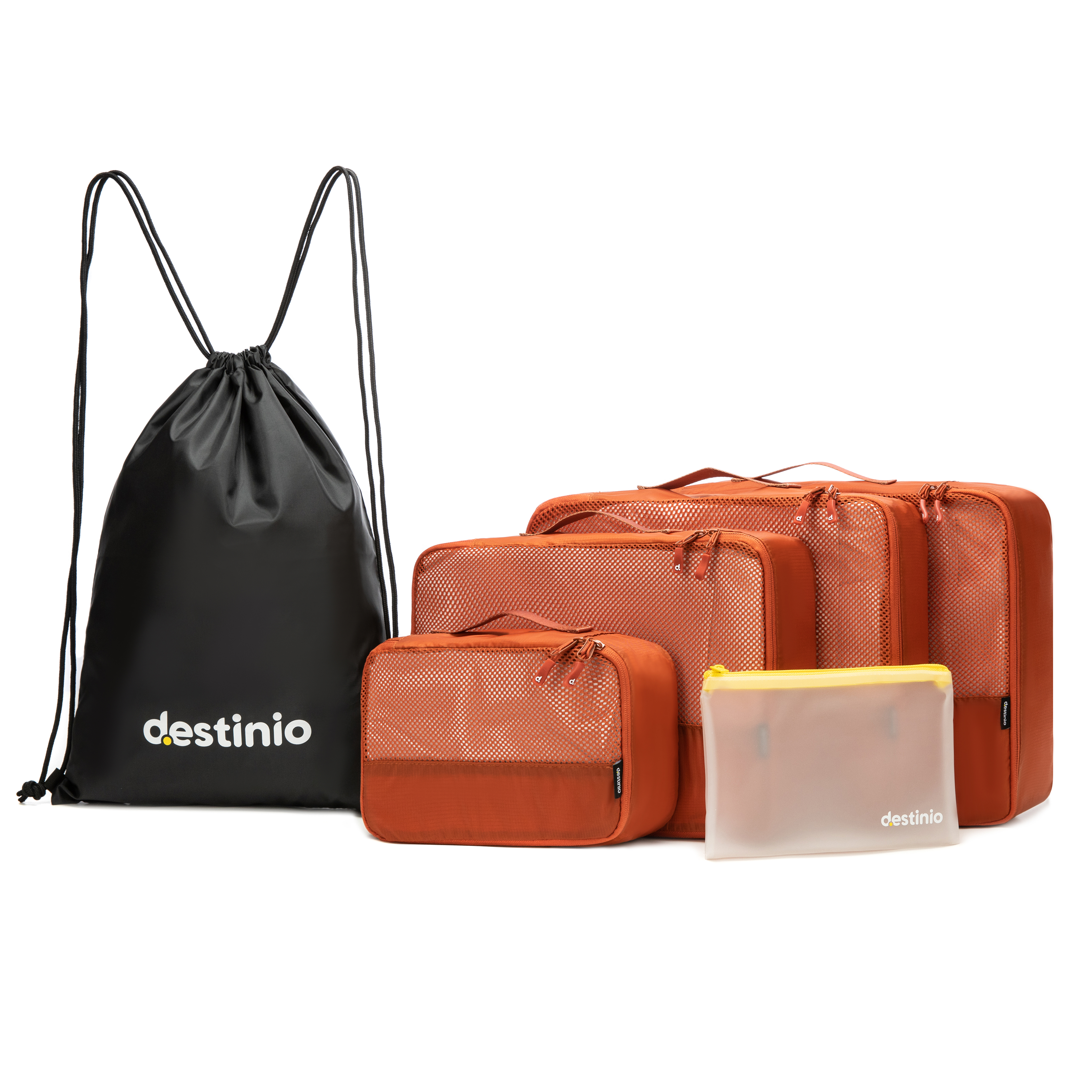 Smart Travel Combo for Her- Packing cubes set of 6, toiletry bag & half moon sling bag
