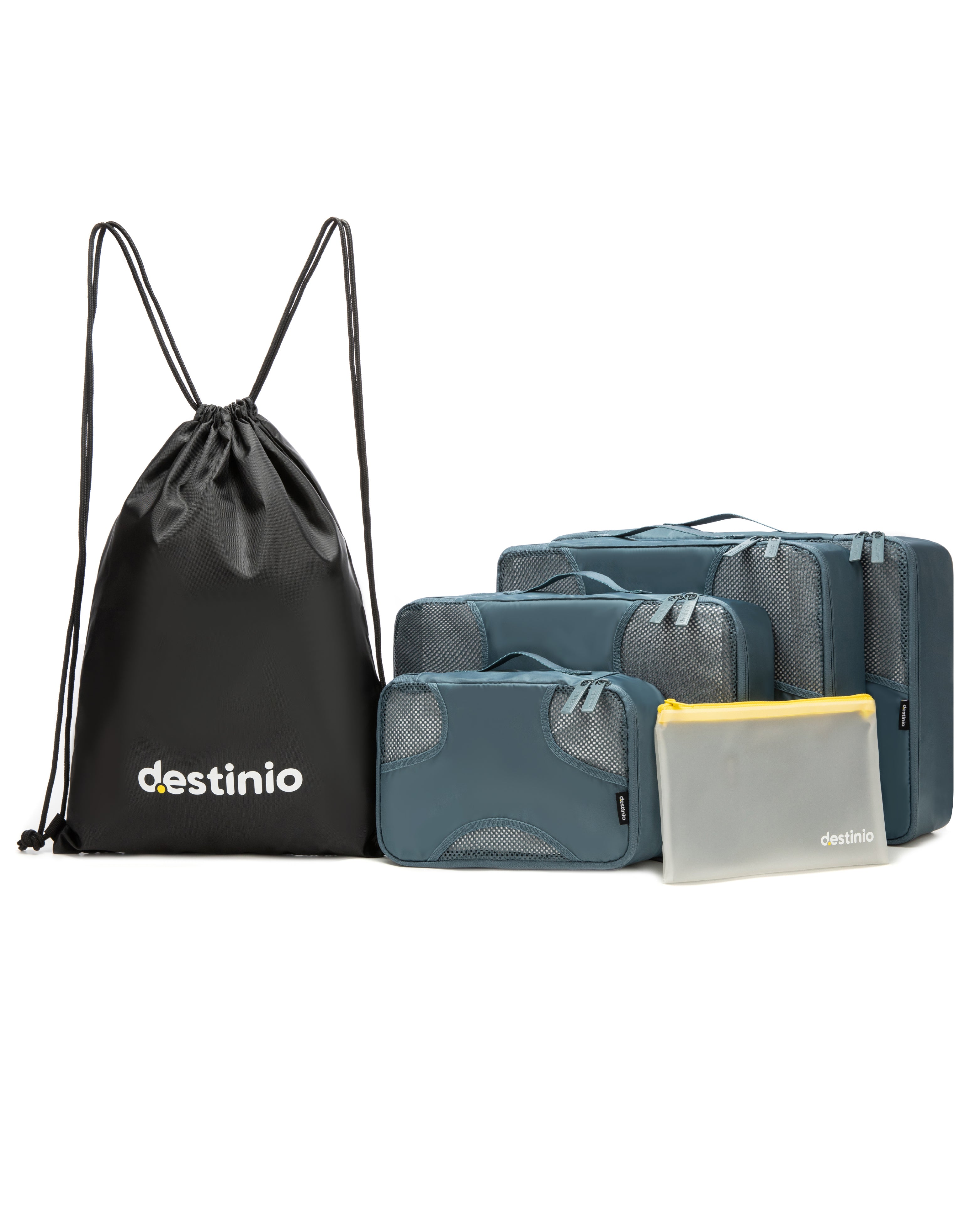 Destinio Packing Cubes - 6 piece set (Cross Mesh)