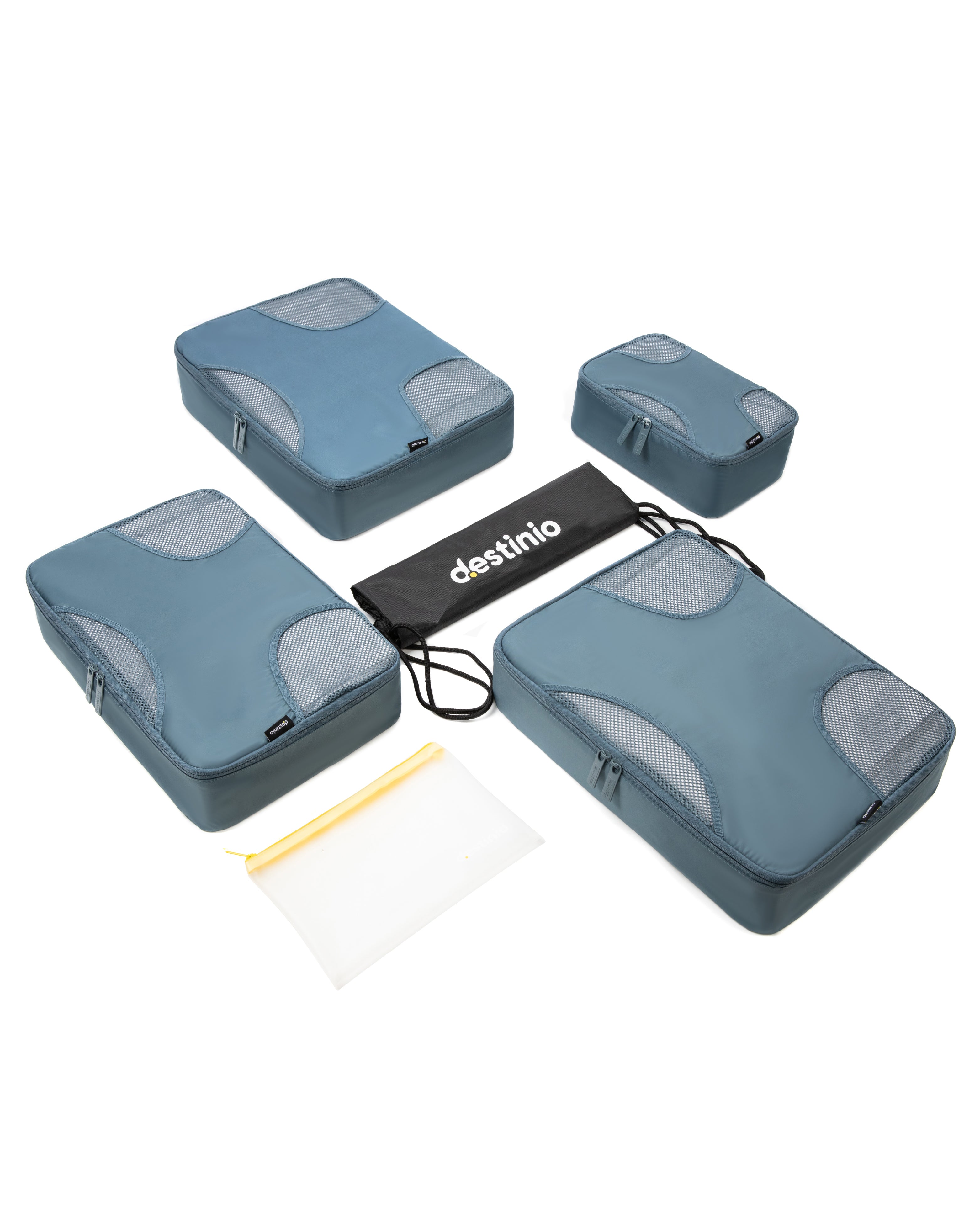 Destinio Packing Cubes - 6 piece set (Cross Mesh)