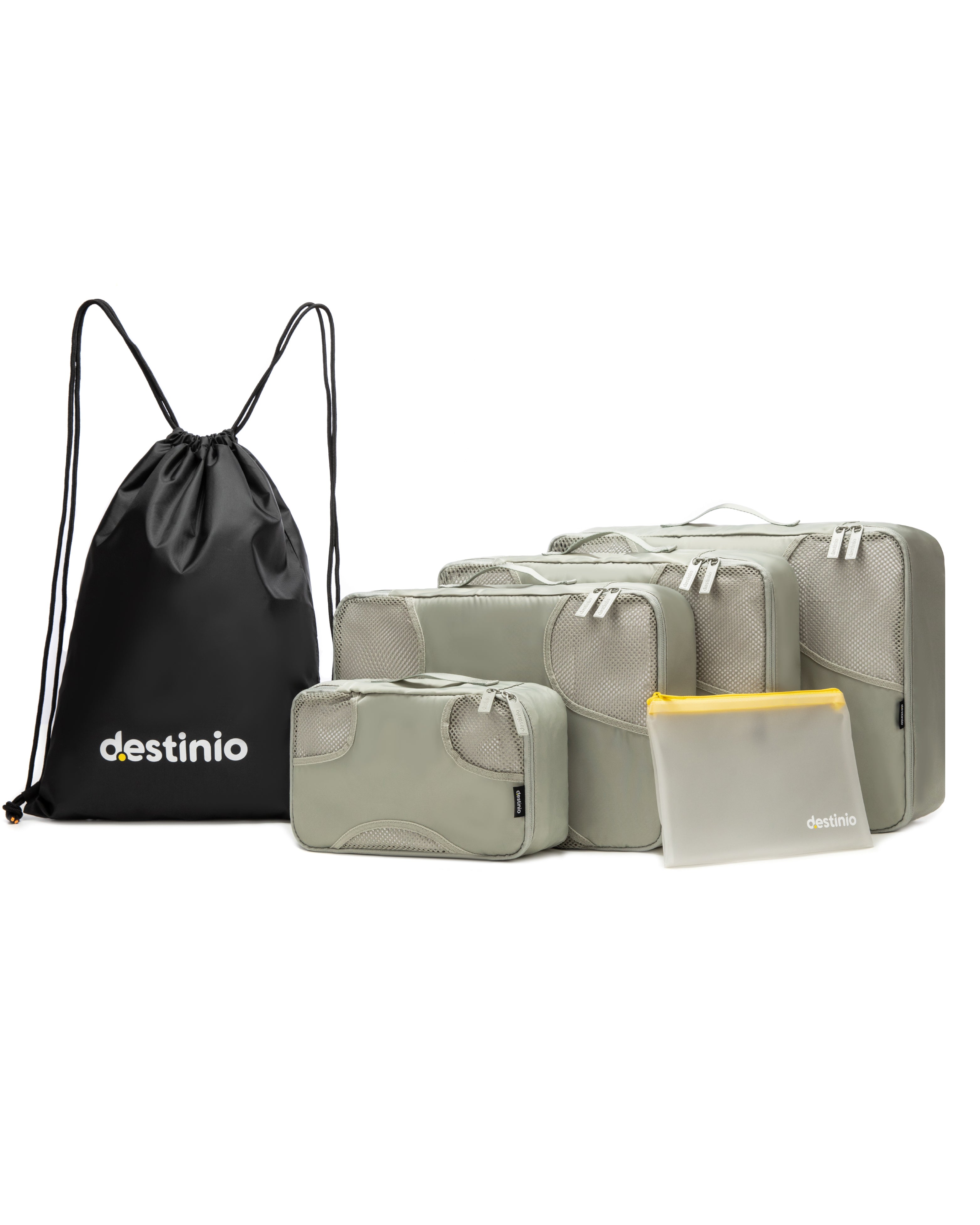 Destinio Packing Cubes - 6 piece set (Cross Mesh)