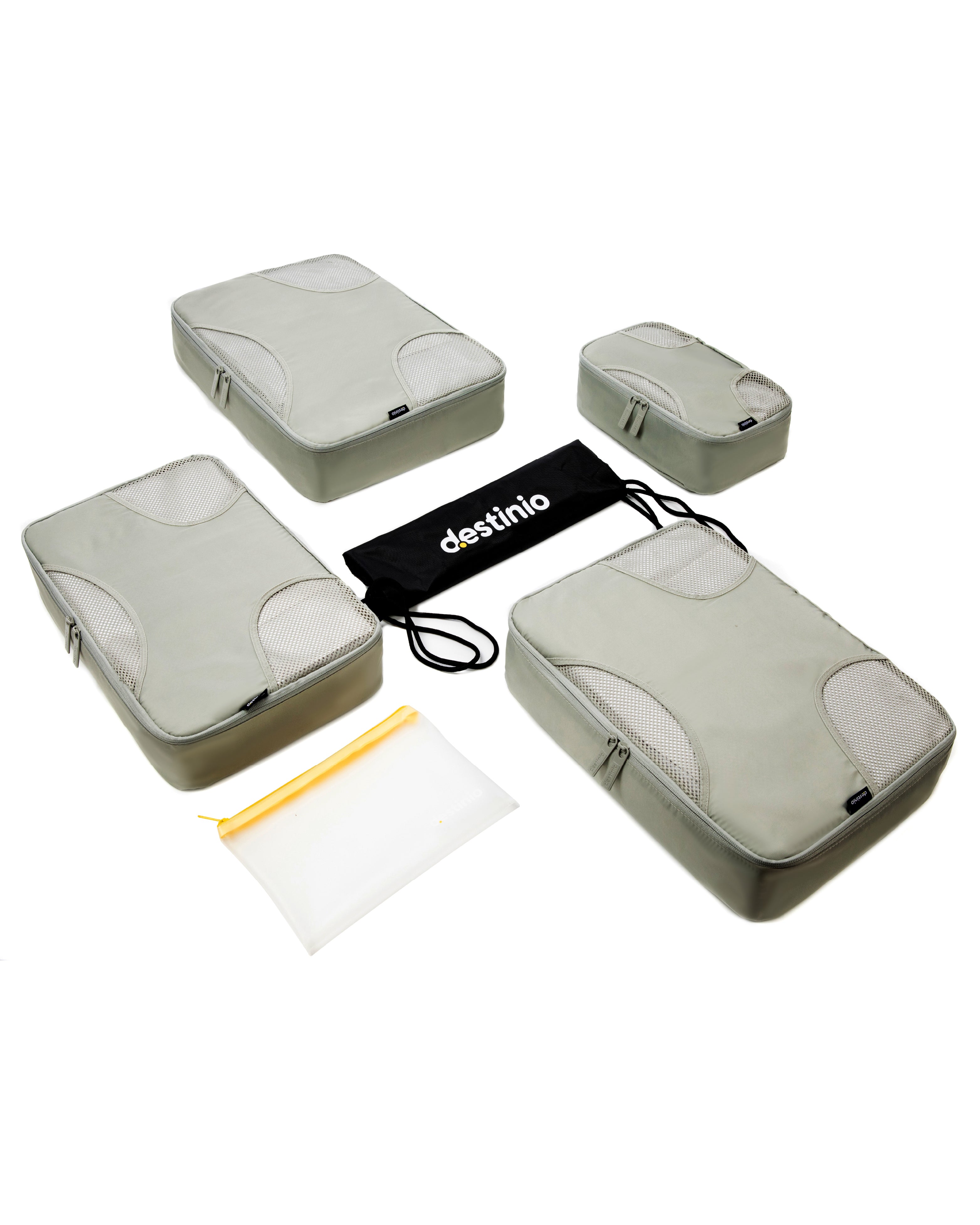 Destinio Packing Cubes - 6 piece set (Cross Mesh)