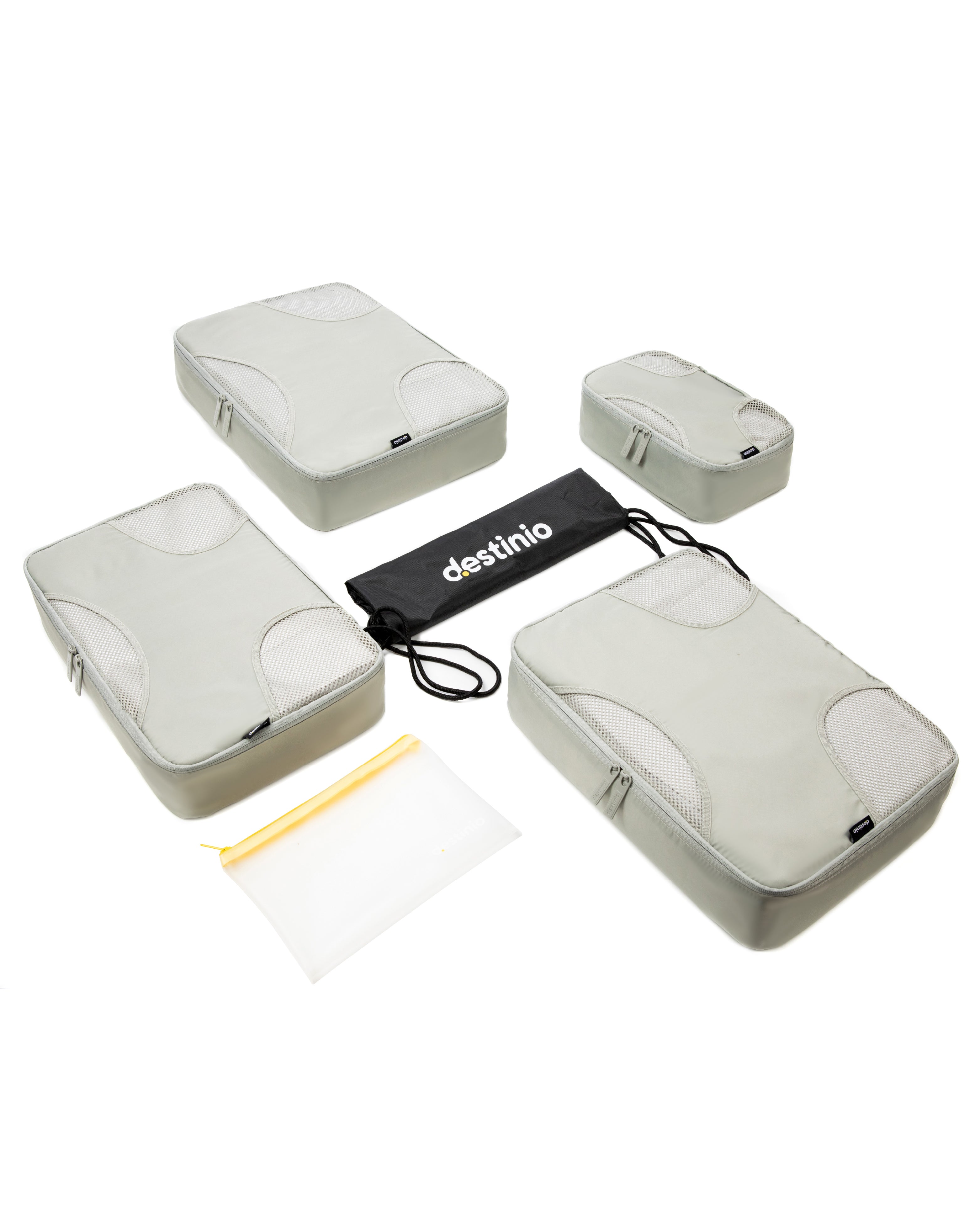 Destinio Packing Cubes - 6 piece set (Cross Mesh)