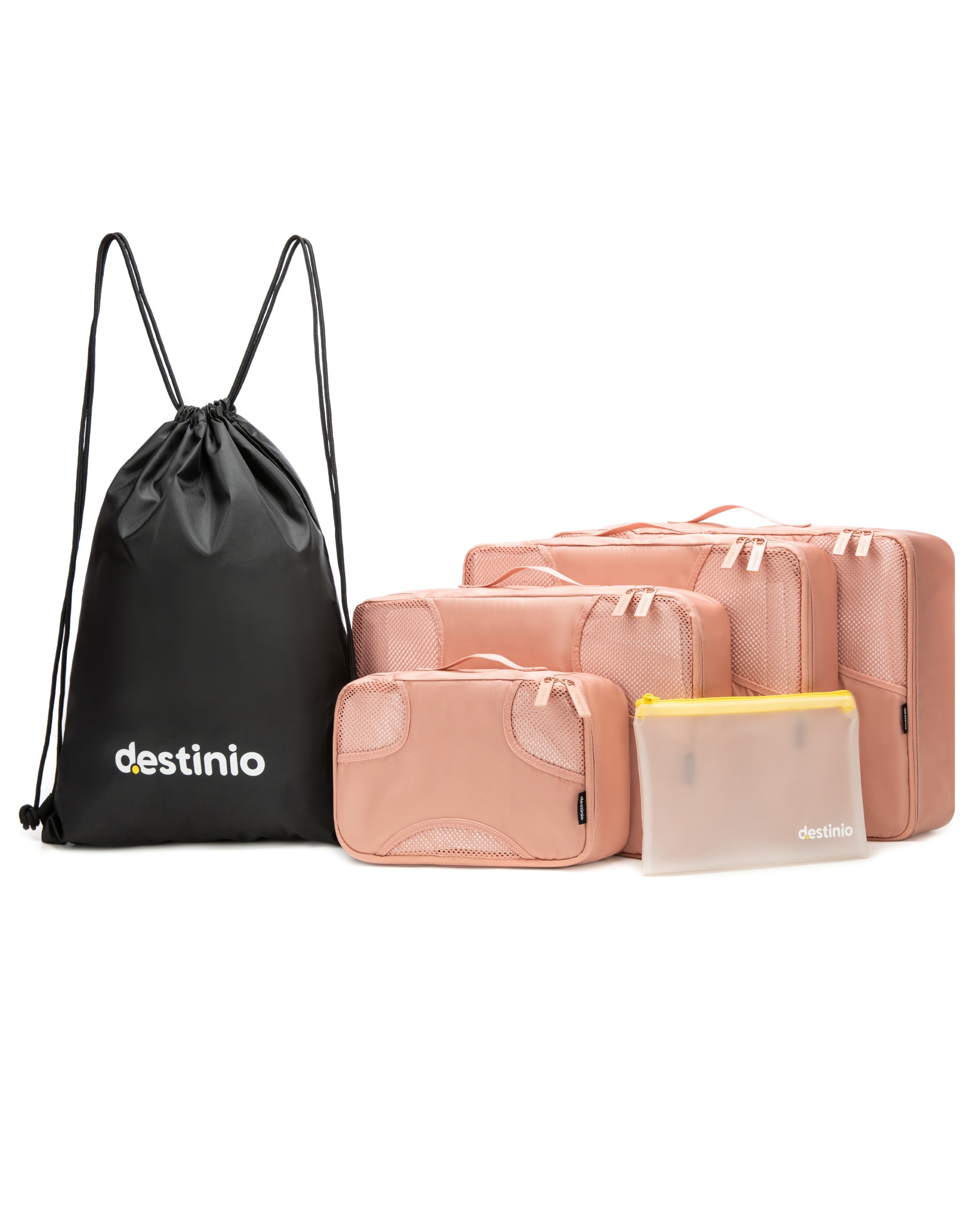 Destinio Packing Cubes - 6 piece set (Cross Mesh)