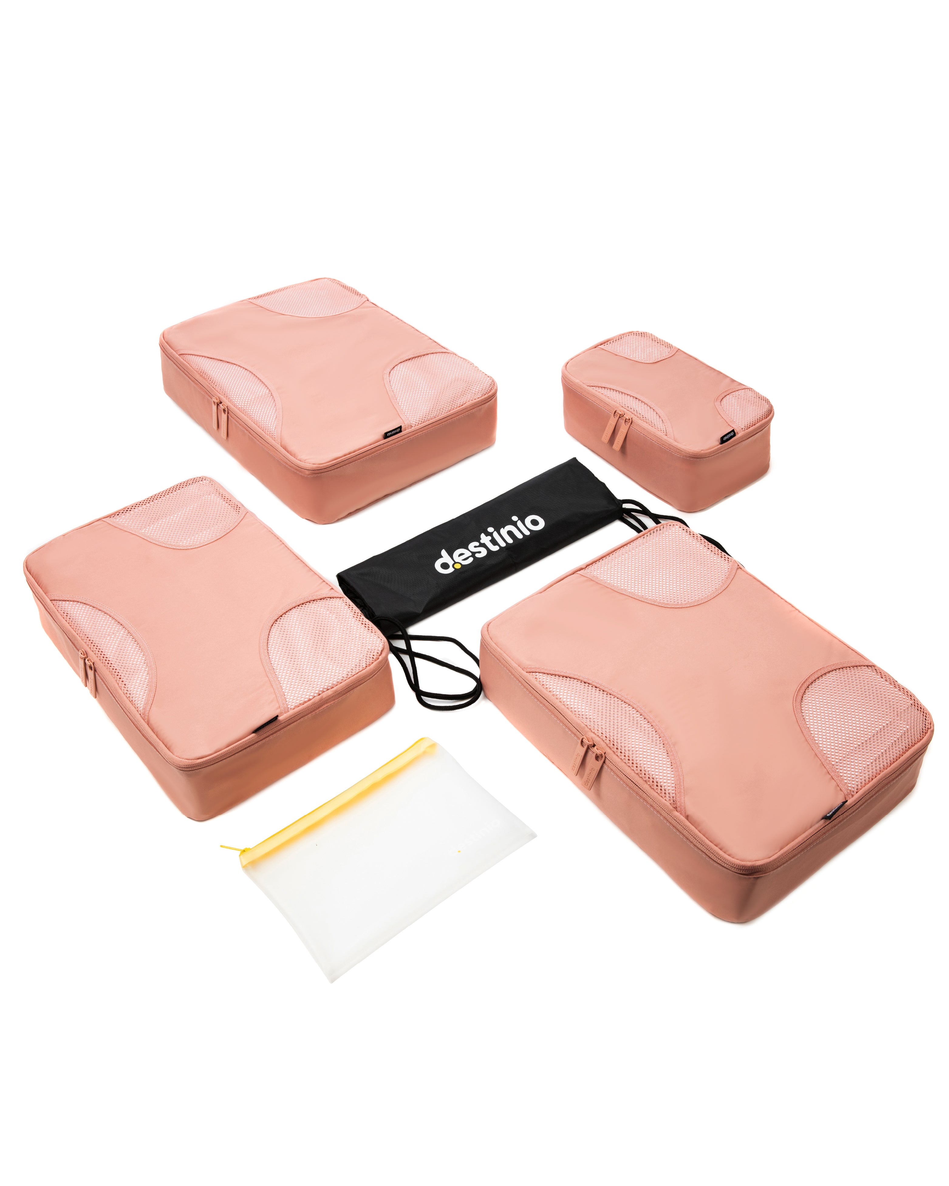 Destinio Packing Cubes - 6 piece set (Cross Mesh)