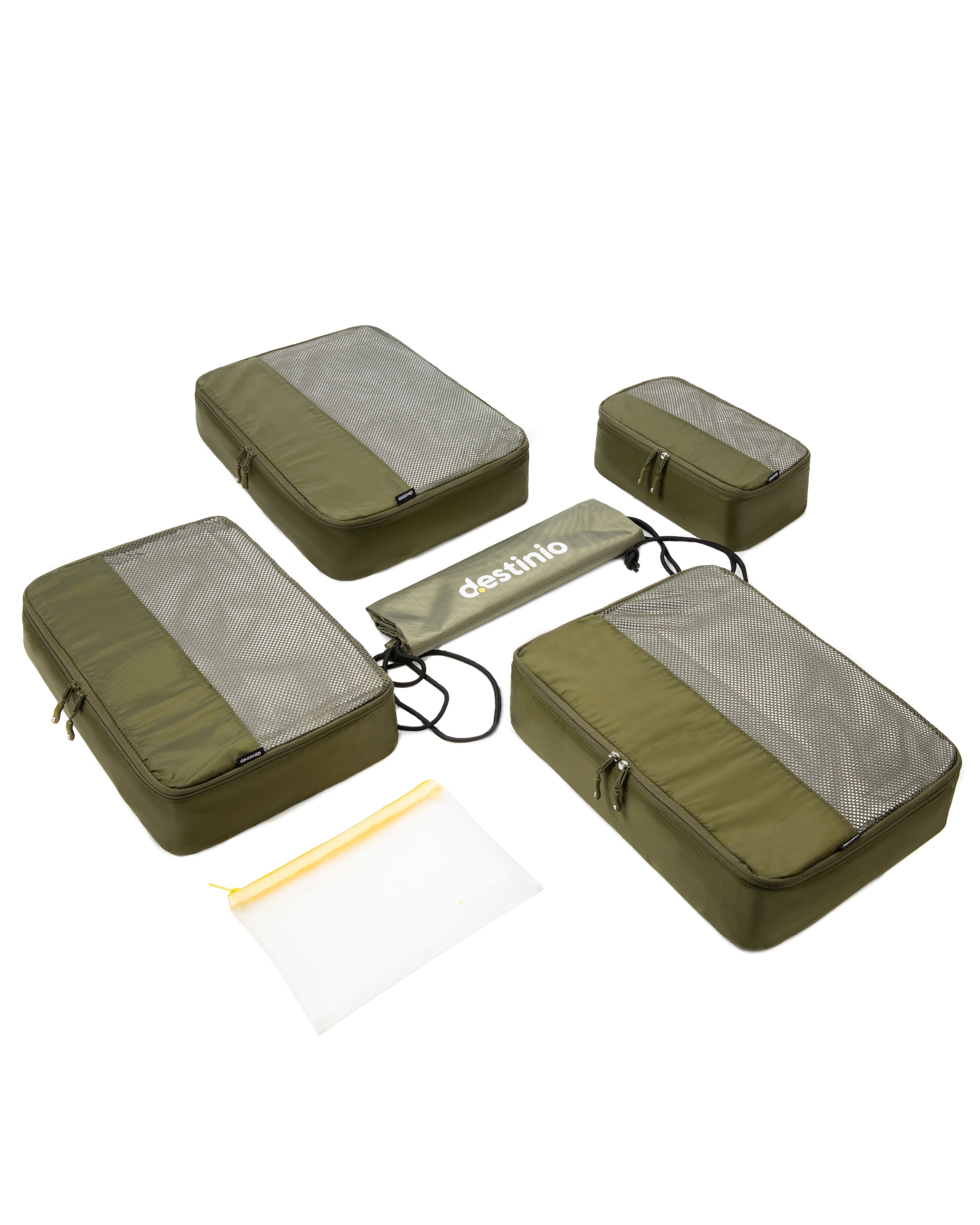 Destinio Packing Cubes - 6 piece set (Rectangle Mesh)