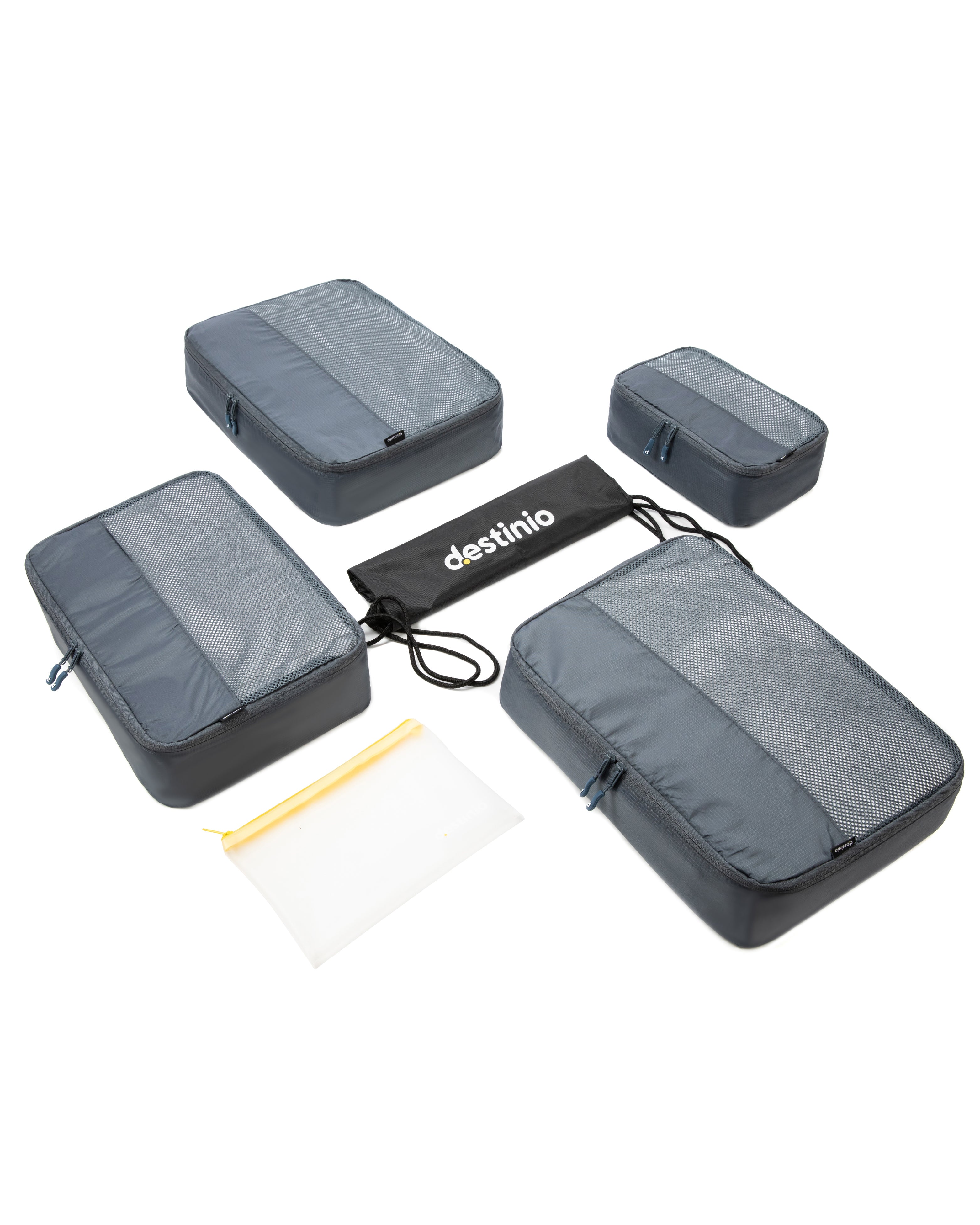 Destinio Packing Cubes - 6 piece set (Rectangle Mesh)