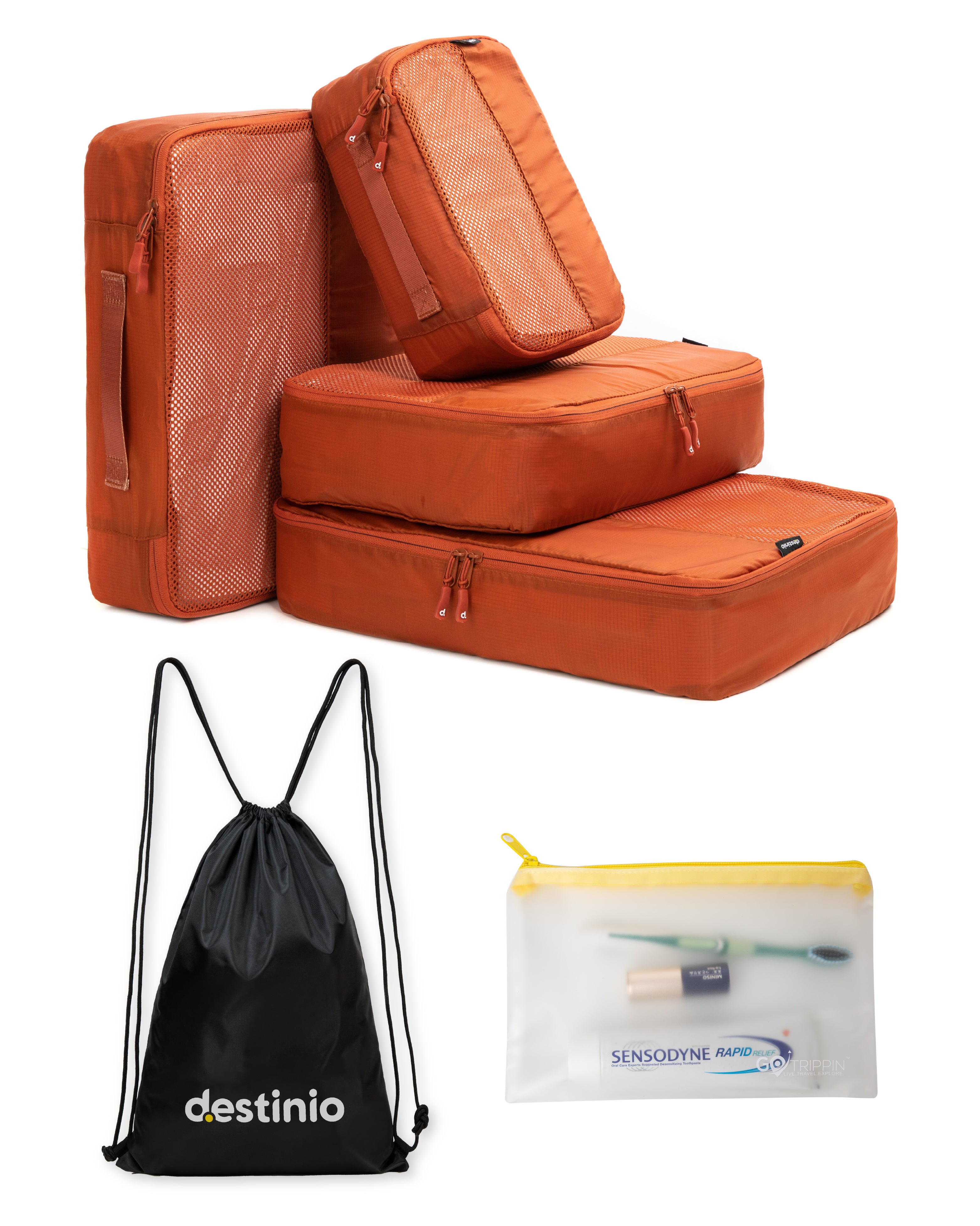 Destinio Packing Cubes - 6 piece set (Rectangle Mesh)