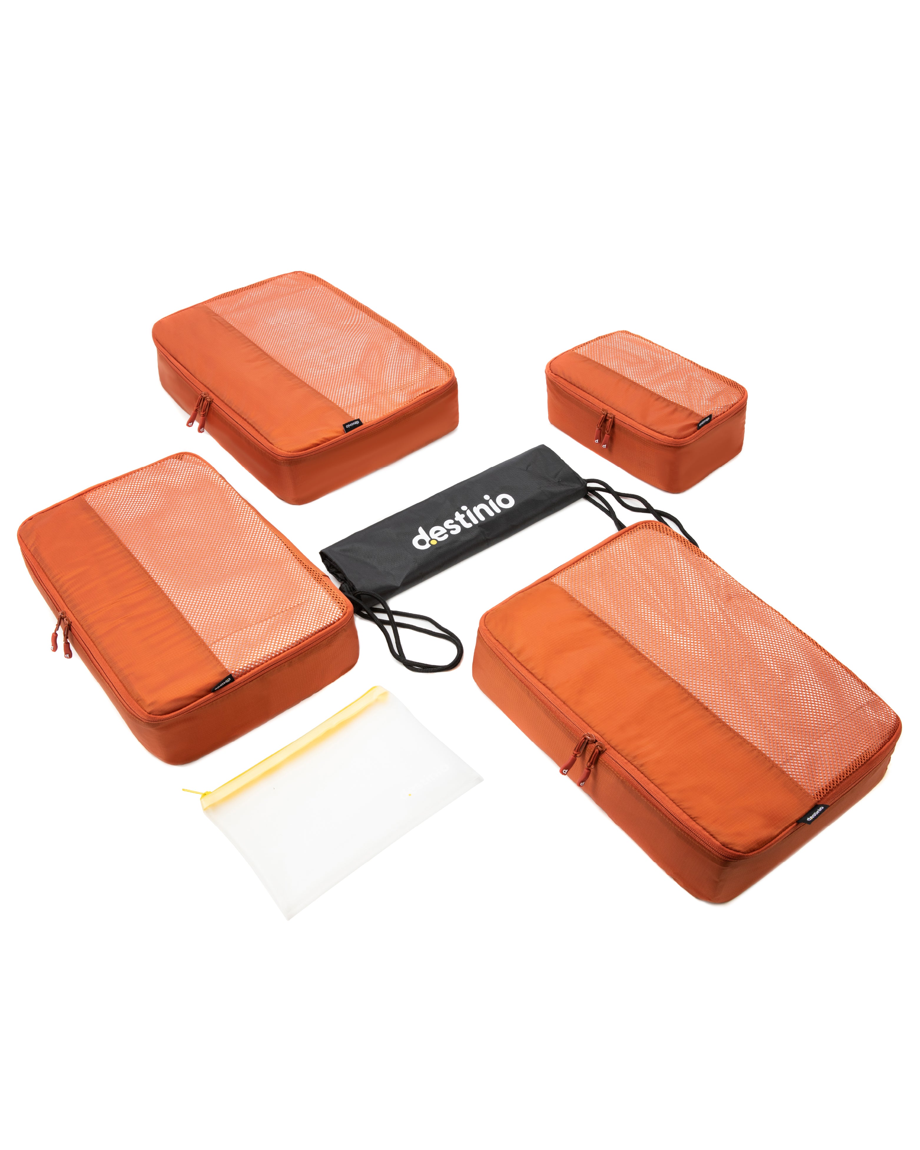 Destinio Packing Cubes - 6 piece set (Rectangle Mesh)