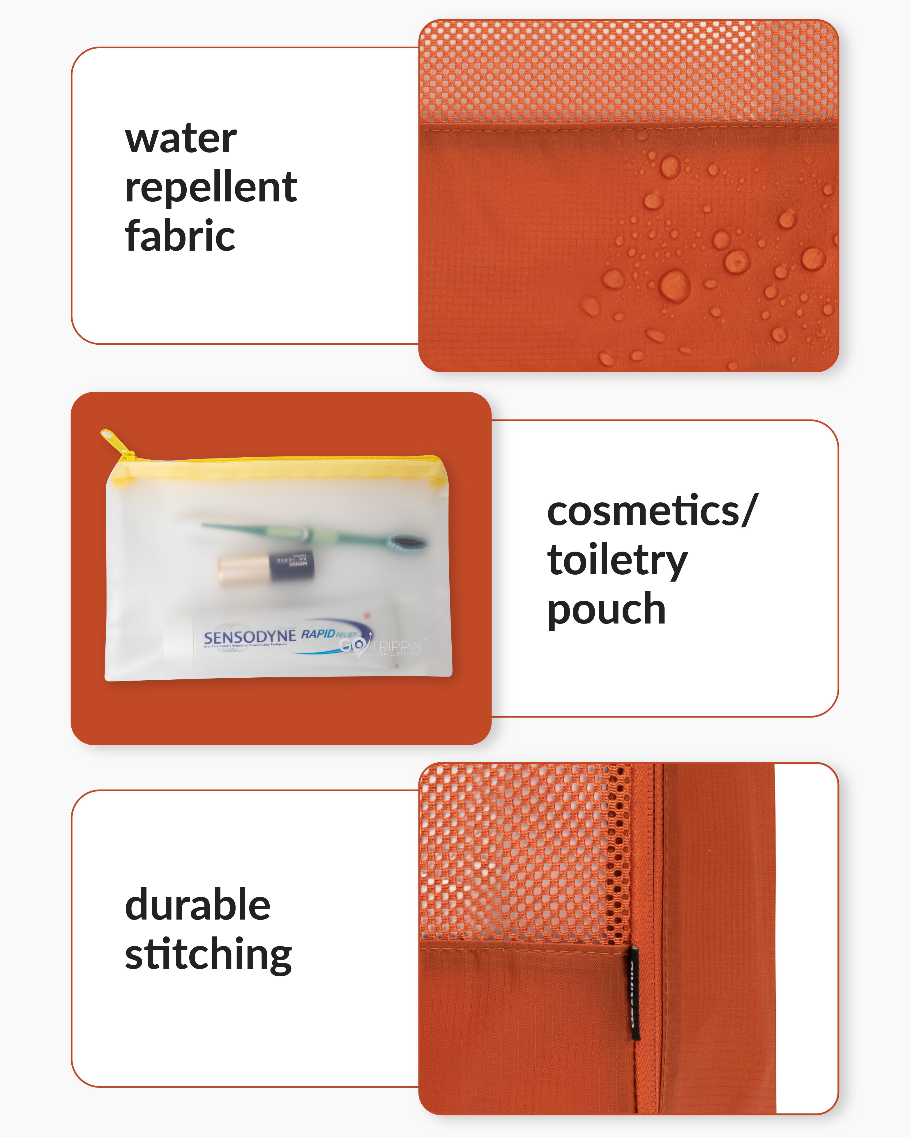 Destinio Packing Cubes - 6 piece set (Rectangle Mesh)