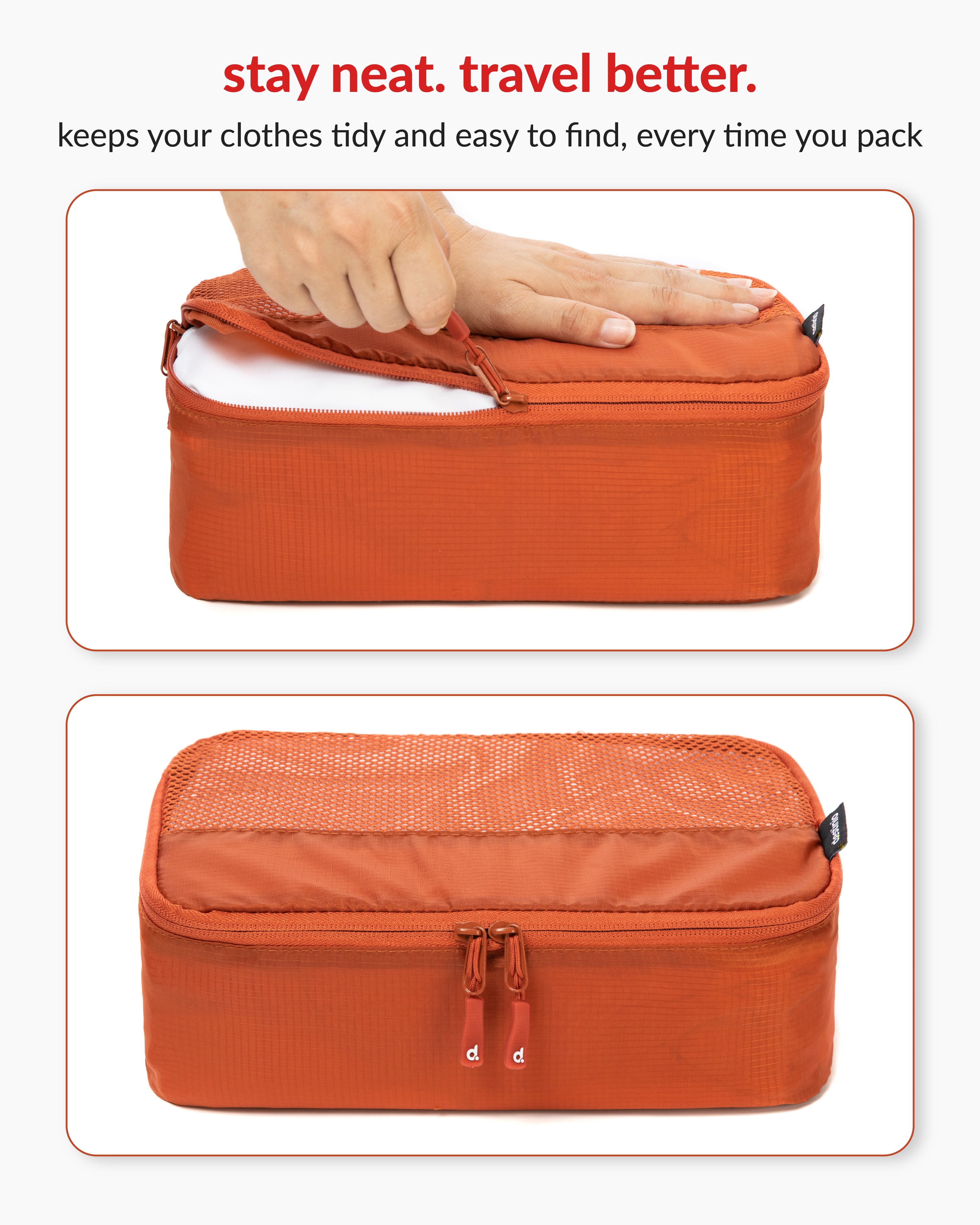 Destinio Packing Cubes - 6 piece set (Rectangle Mesh)