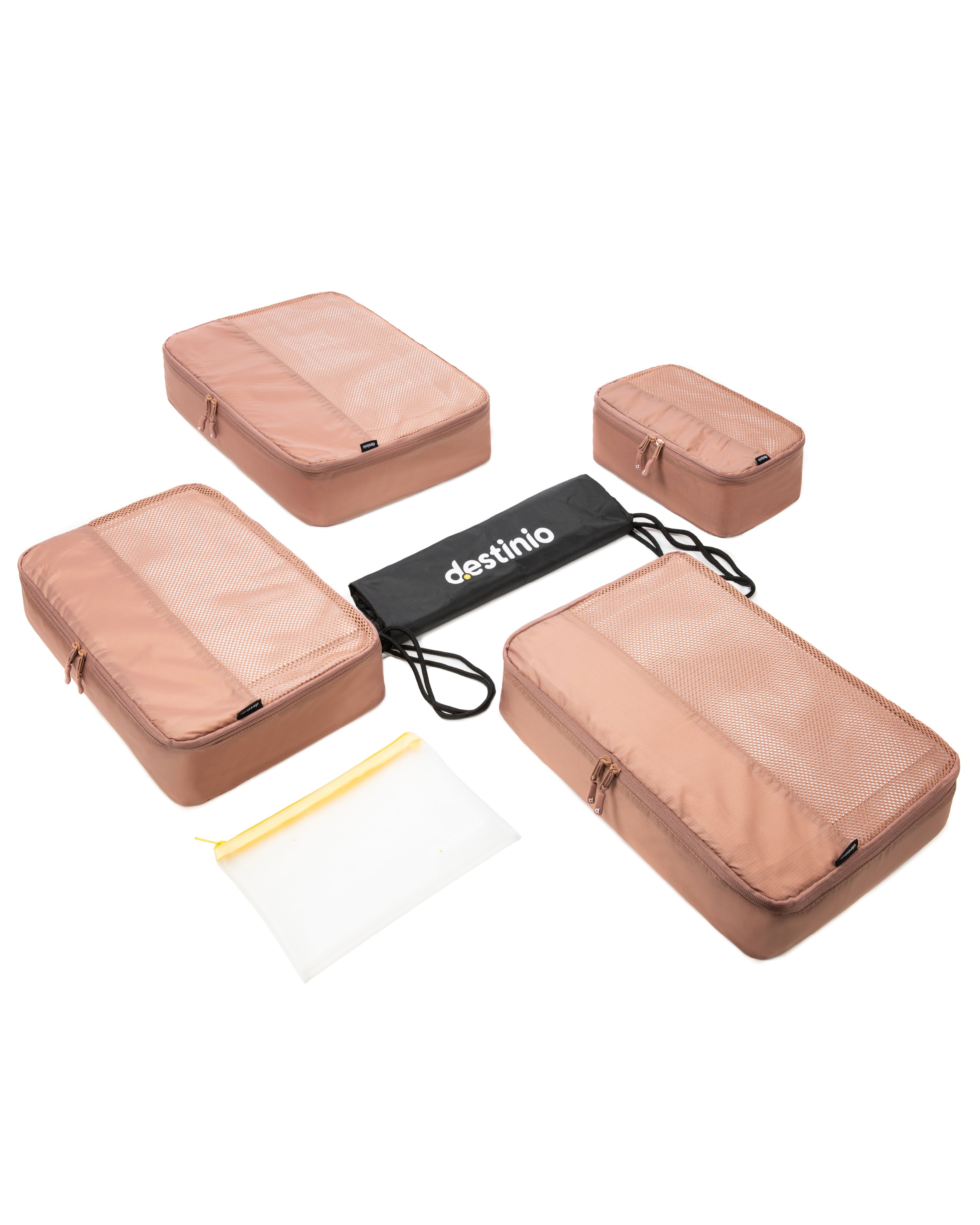 Destinio Packing Cubes - 6 piece set (Rectangle Mesh)
