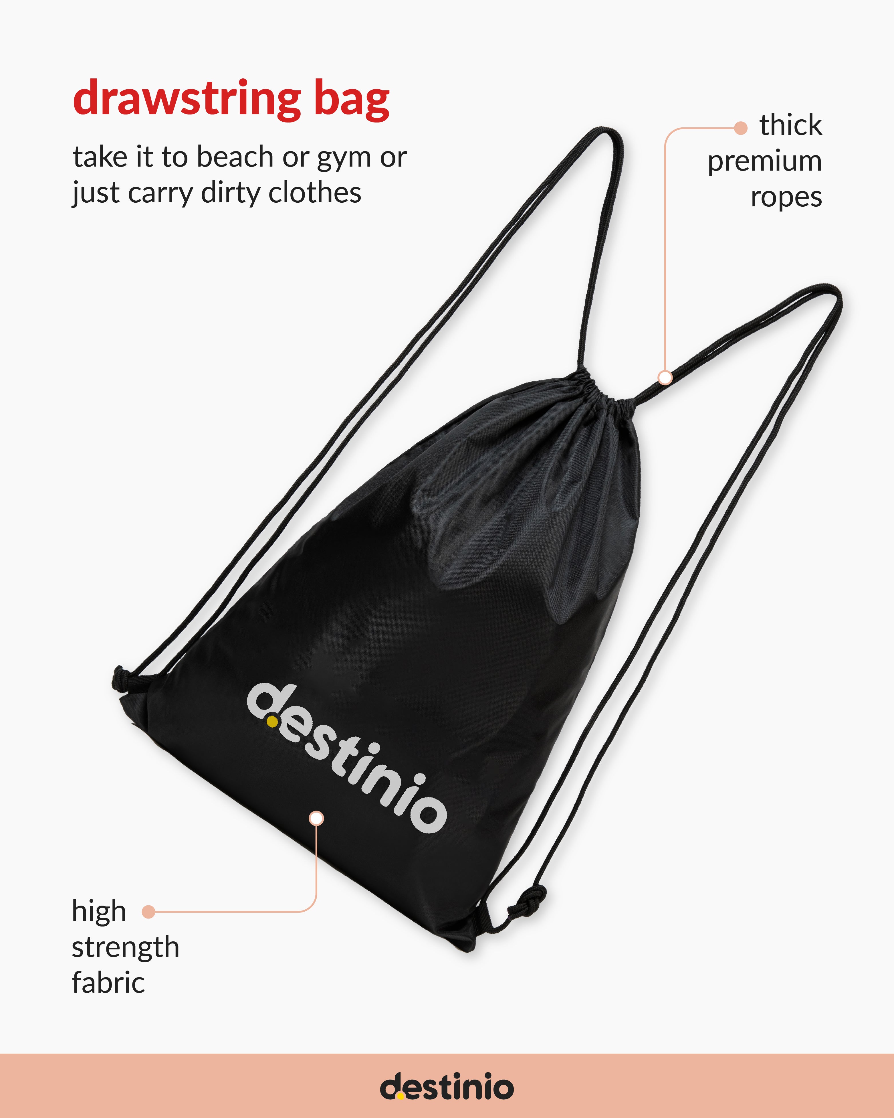 Destinio Packing Cubes - 6 piece set (Rectangle Mesh)