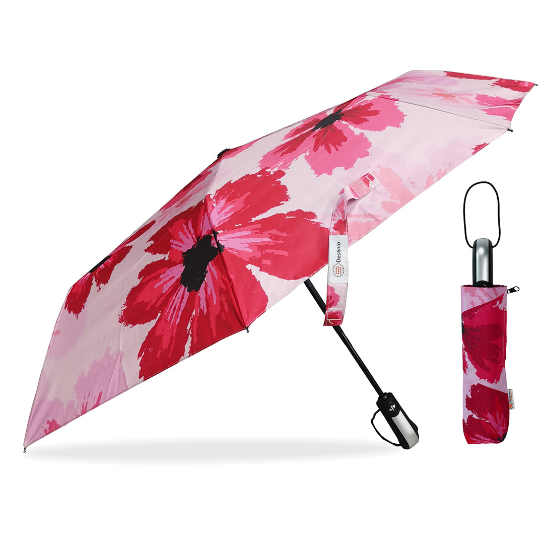 Destinio 3 Fold Automatic Umbrella - 21 Inches | Windproof, Waterproof, Compact Design, Auto Open-Close