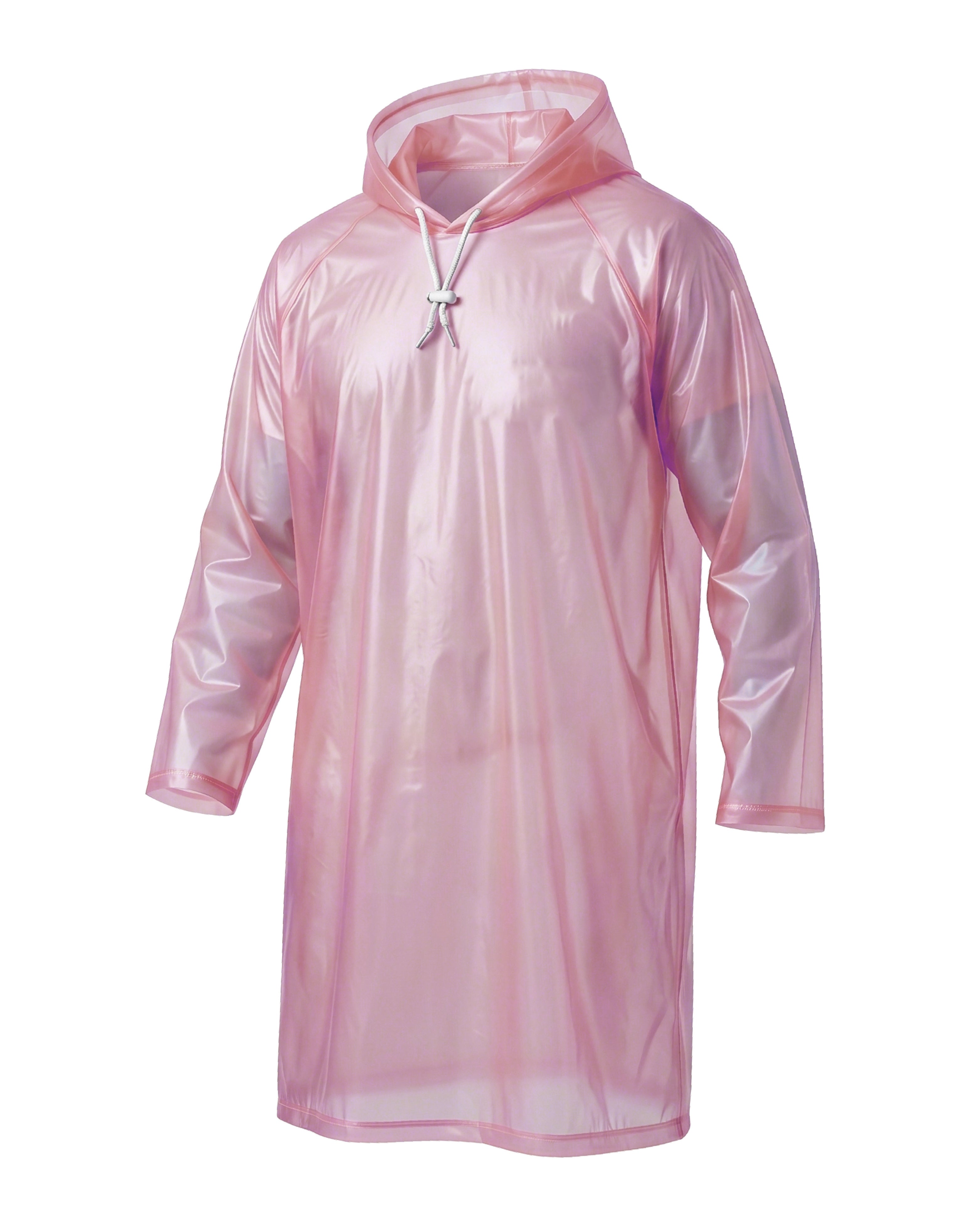 Destinio Waterproof Raincoat Poncho with Hood for Men & Women, Lightweight Reusable PVC Rainwear, Free Size Oversized Fit, Full Body Coverage for Travel, Bike Riding & Monsoon Use- PINK