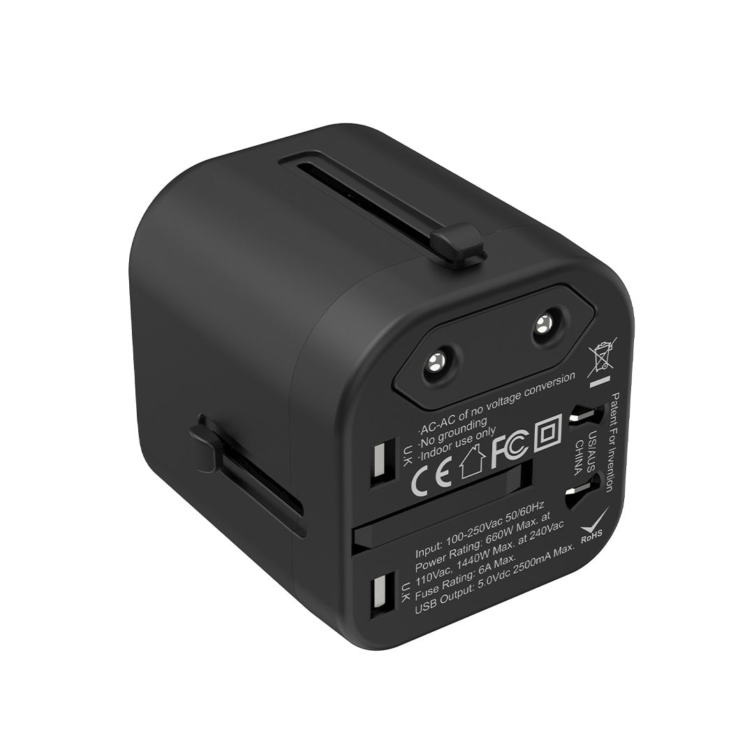 Destinio Premium Universal Travel Adapter | Worldwide Compatibility, Dual USB Ports, Safety Certified