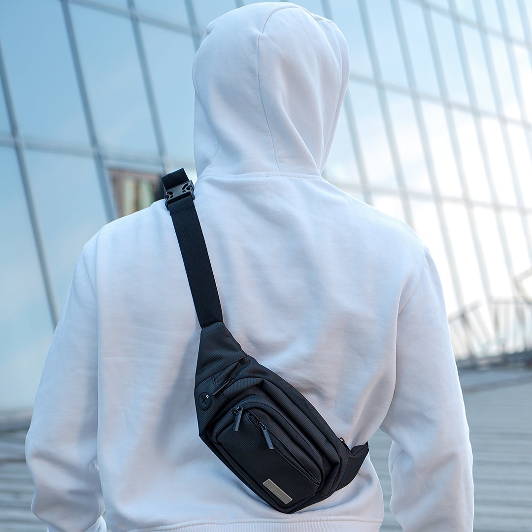 Destinio Waist Bag | Water-Resistant, RFID Protection, Adjustable Strap, Multiple Pockets