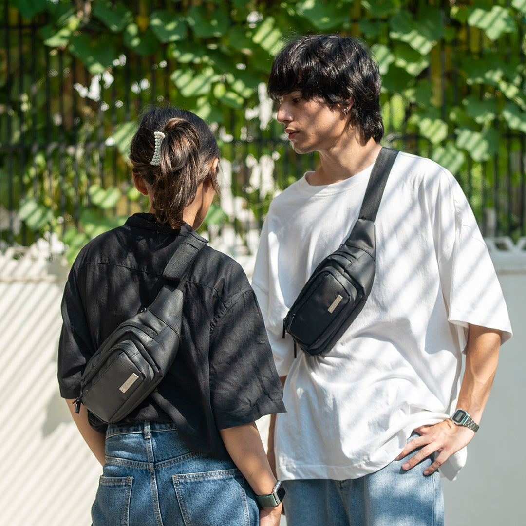 Destinio Waist Bag | Water-Resistant, RFID Protection, Adjustable Strap, Multiple Pockets