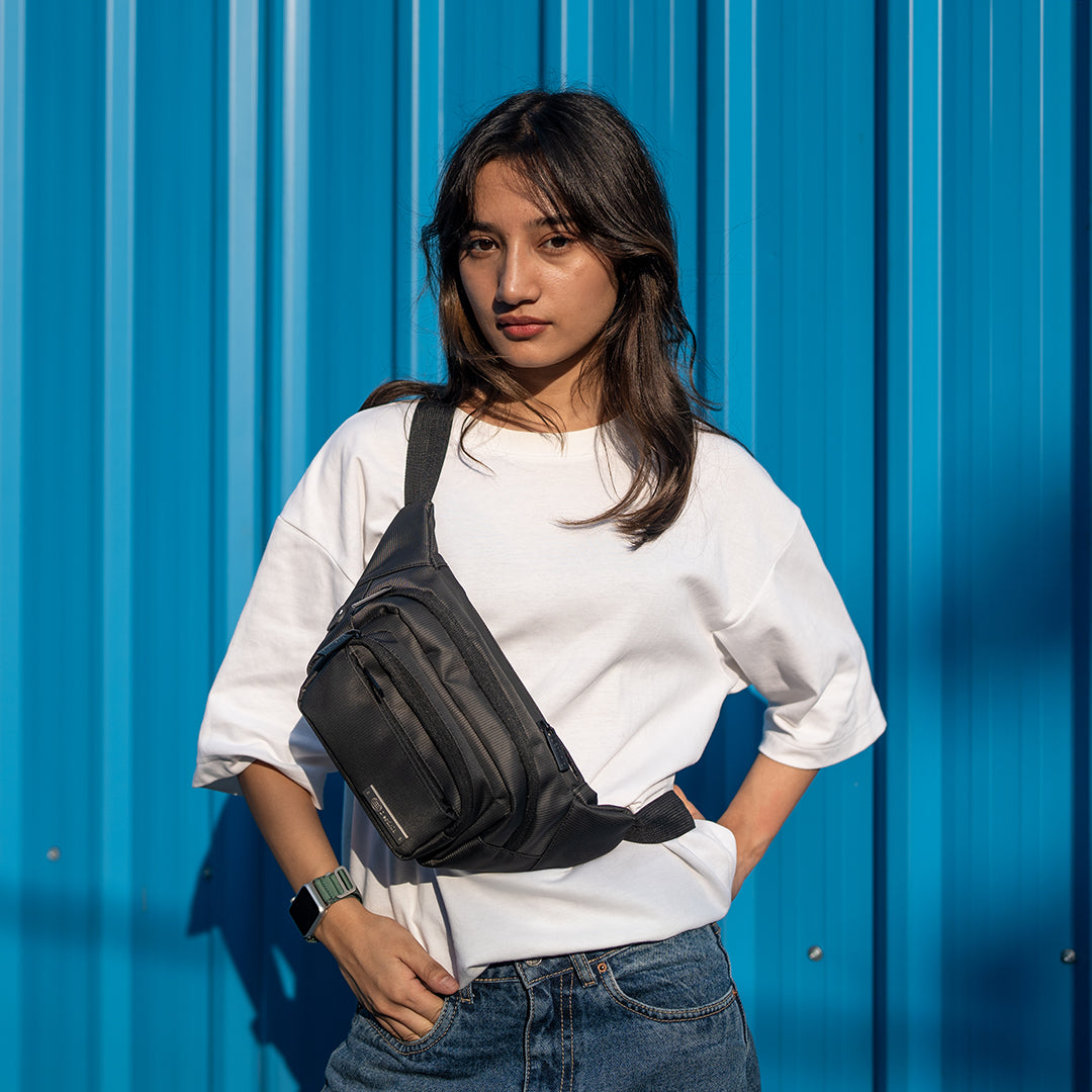 Destinio Waist Bag | Water-Resistant, RFID Protection, Adjustable Strap, Multiple Pockets