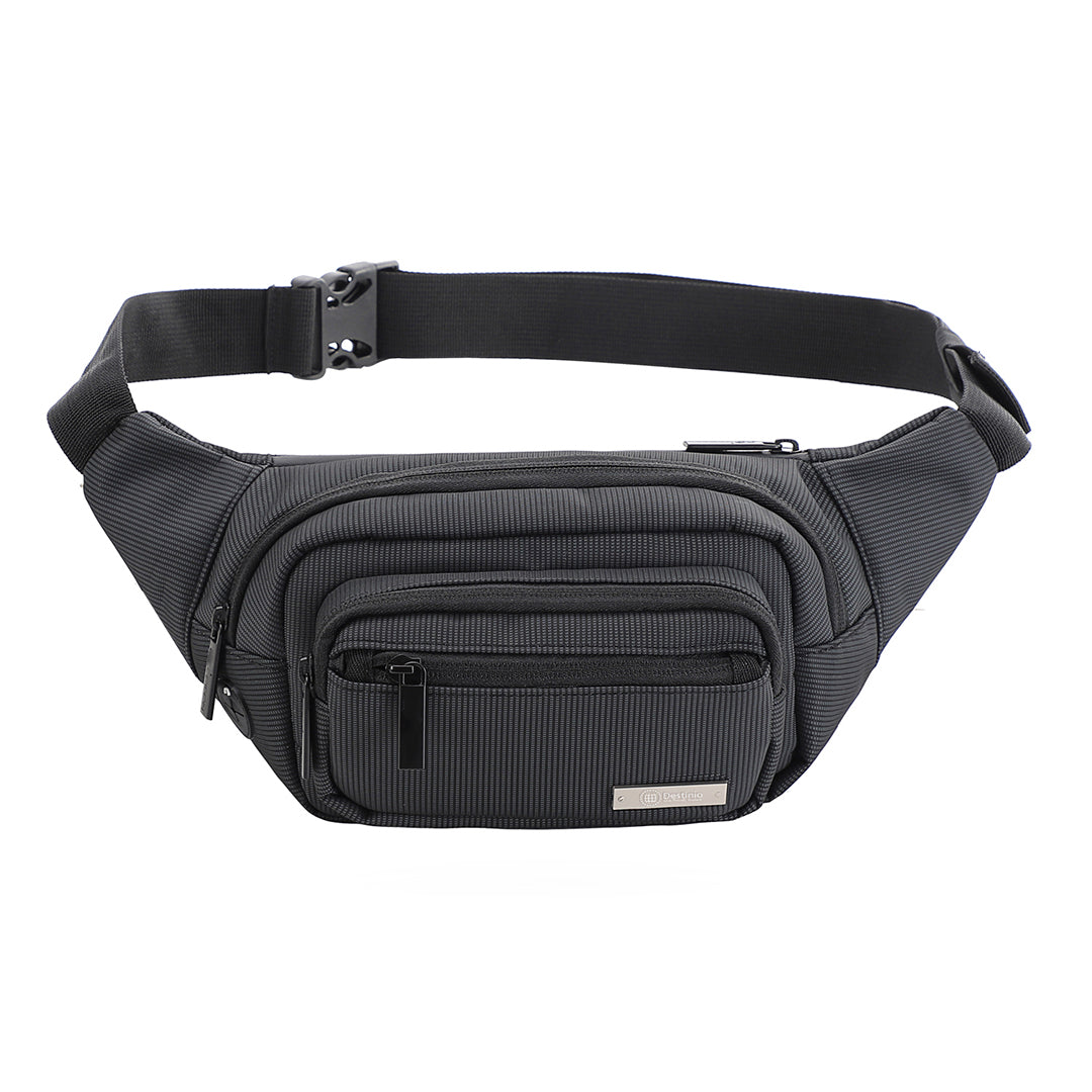 Destinio Waist Bag | Water-Resistant, RFID Protection, Adjustable Strap, Multiple Pockets