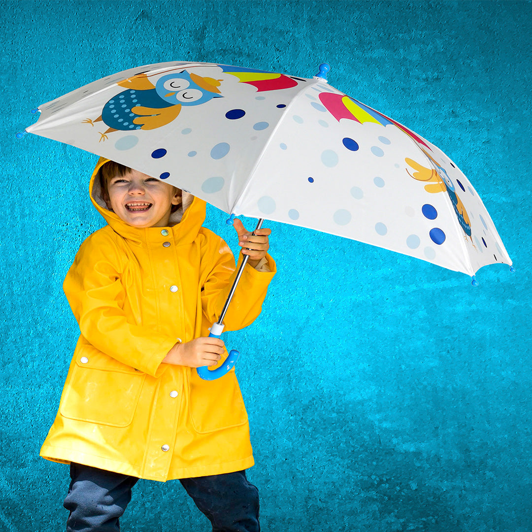Destinio Umbrella for Kids, 100% Waterproof, Lightweight, White