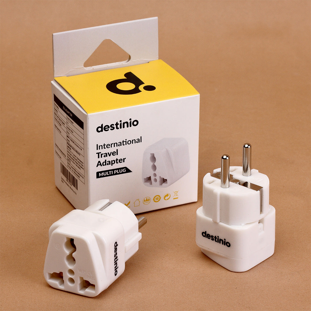 Destinio Multi Adapter Type E/F - Europe | Universal Compatibility, Safety Certified, Durable Design