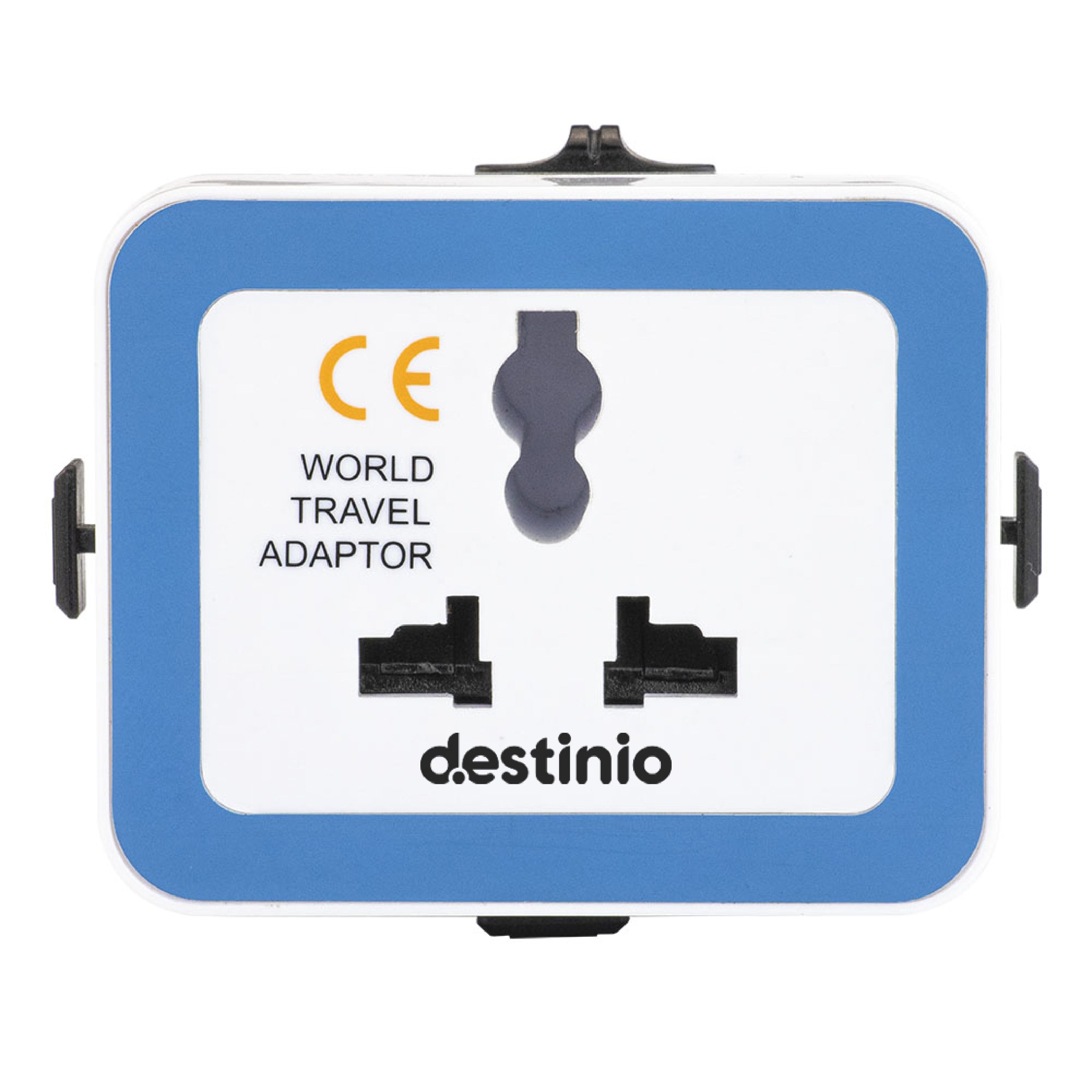 Destinio Universal Travel Adapter - Dual USB 5V 2.4A, 100-250V - 3 in 1 International Worldwide All in One Charger Plug and Socket for USA, Canada, UK, Europe
