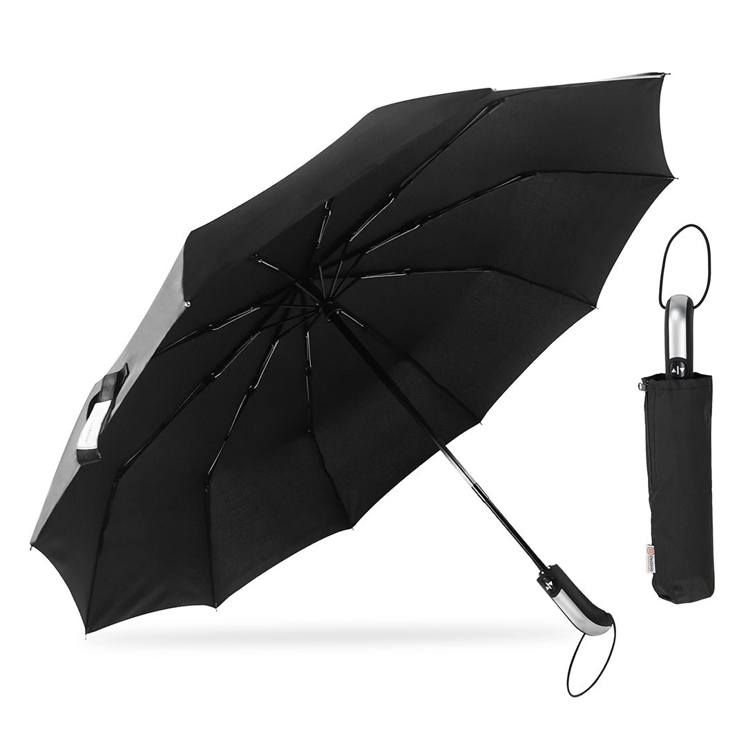 Destinio Umbrella - Black 23 Inch | Auto Open-Close, Wind-Resistant, Compact Design
