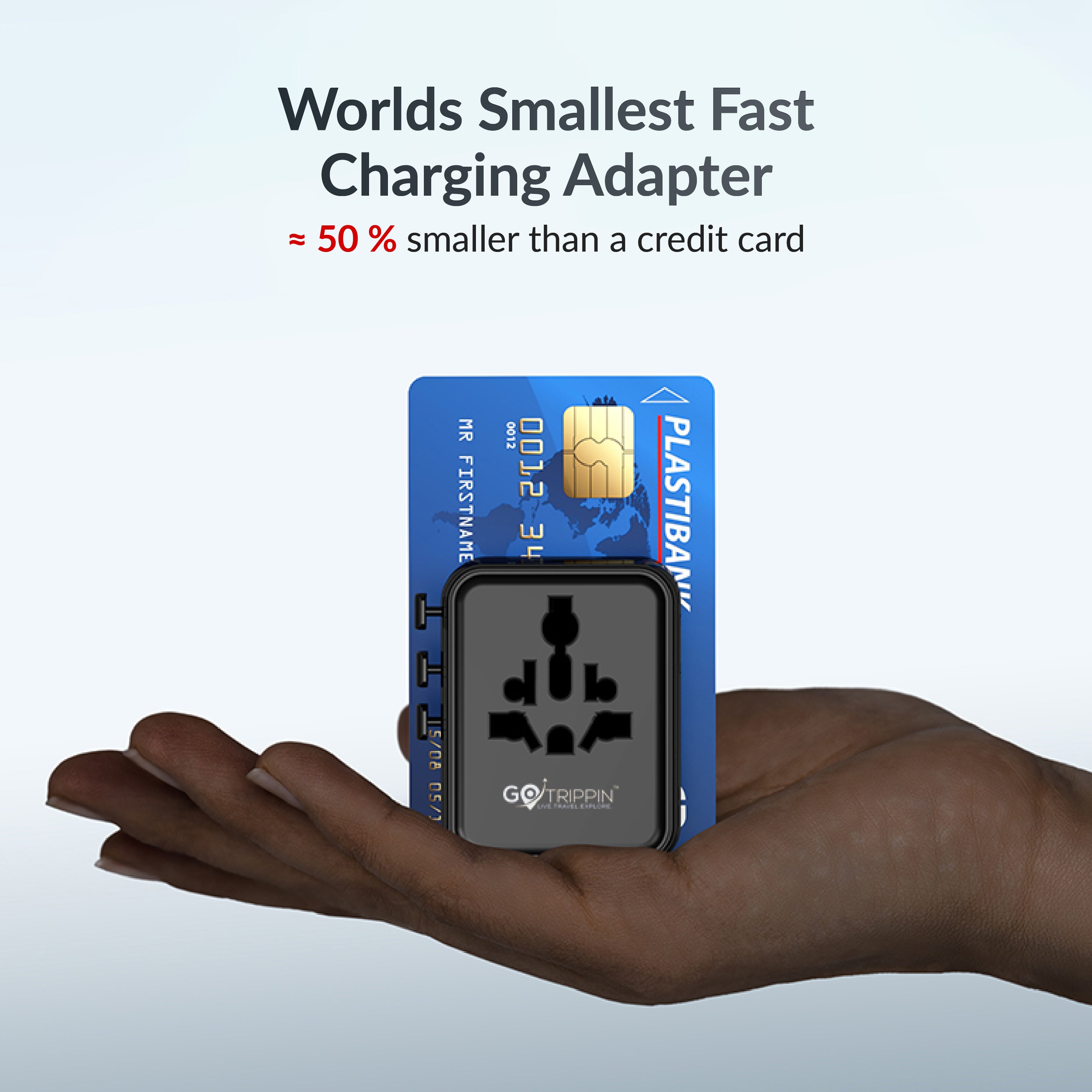 estinio Universal Travel Adapter - 6-in-1 Fast Charging International Charger with PD, Type C & 3 USB Ports - All-in-One for US, UK, Europe (25w - Type C)