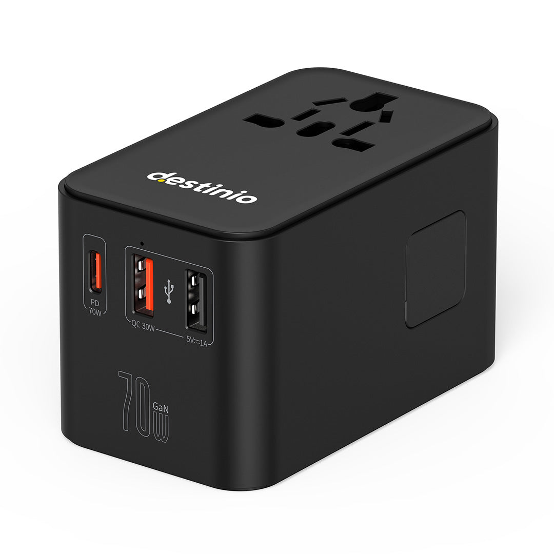 70W Type C Gan International Travel Adapter
