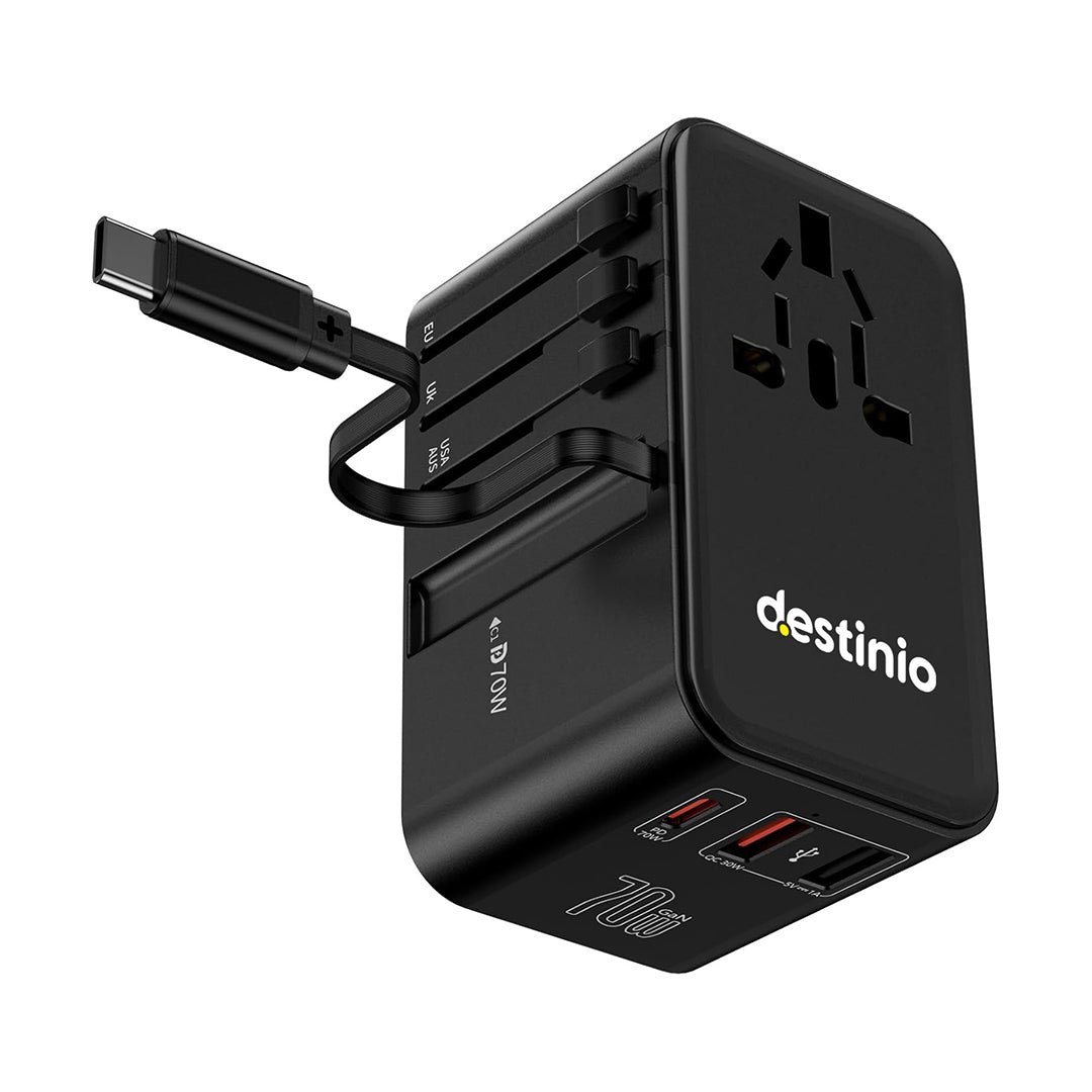 70W Type C Gan International Travel Adapter