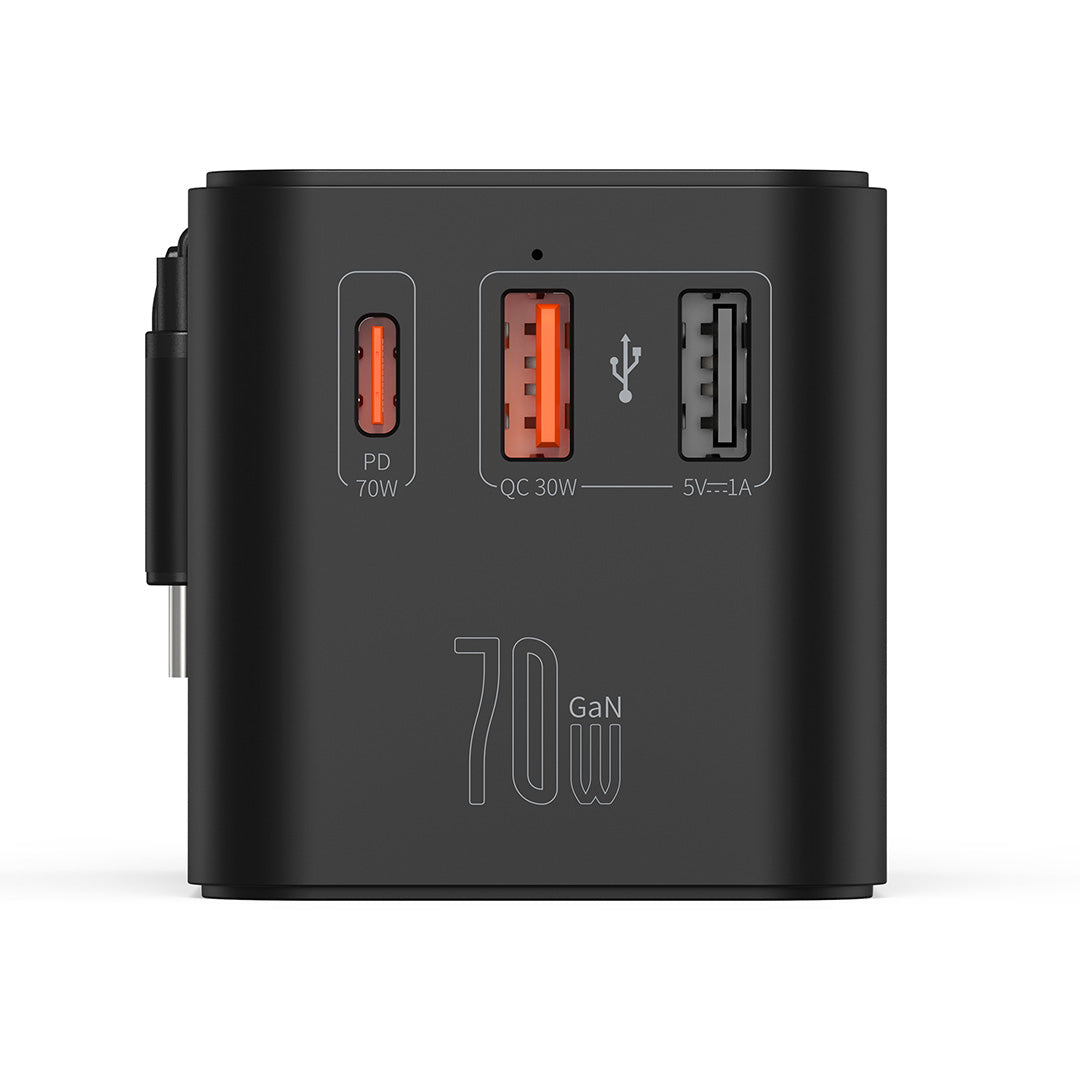 70W Type C Gan International Travel Adapter