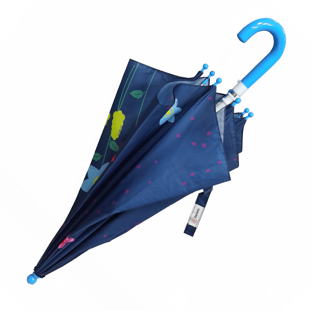 Destinio Umbrella for Kids - Blue | Safe Design, Waterproof, Windproof, Lightweight