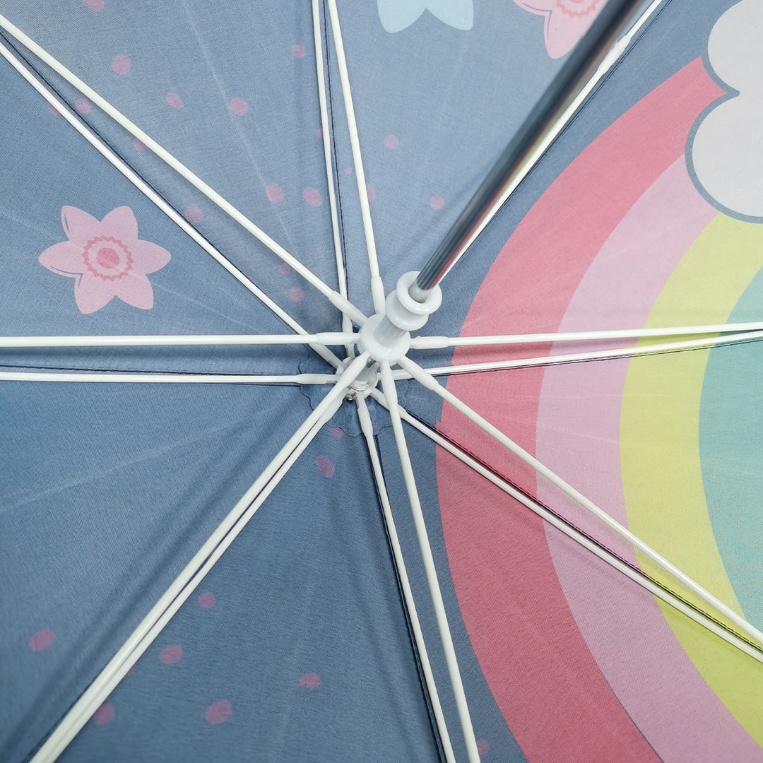 Destinio Umbrella for Kids - Blue | Safe Design, Waterproof, Windproof, Lightweight