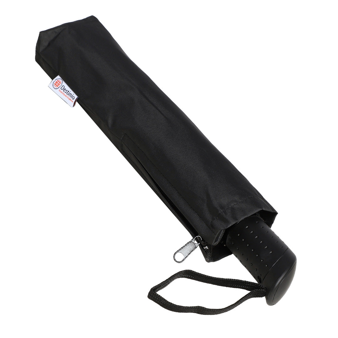 Destinio Umbrella - Black 21 Inch | Auto Open-Close, Wind-Resistant, Compact Design