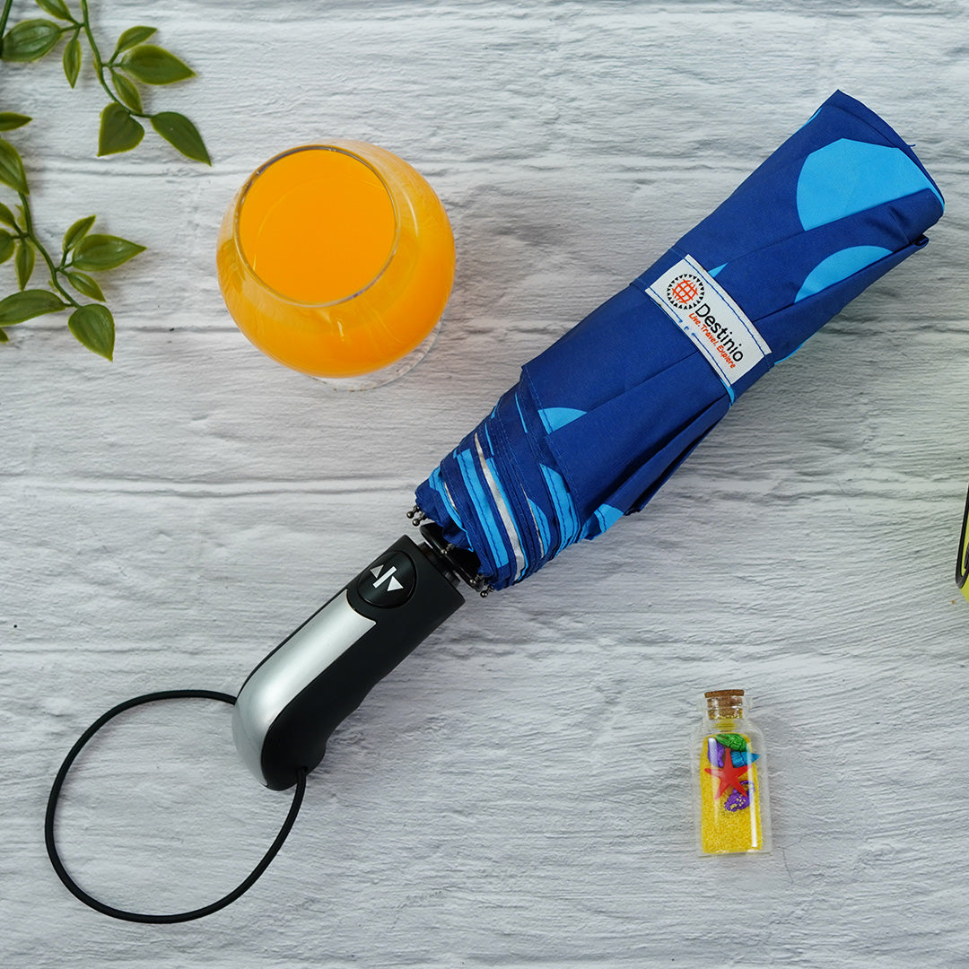 Destinio 3 Fold Automatic Umbrella - 21 Inches | Windproof, Waterproof, Compact Design, Auto Open-Close