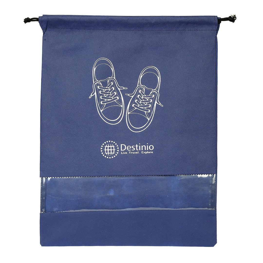 Destinio Shoe Bags, Travel Storage Organizer, 4 Colors 4 Designs, Set of 12 Pcs