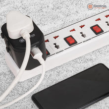 Load image into Gallery viewer, Destinio 2.4 A Universal Travel Adapter with 2 USB Ports, Black

