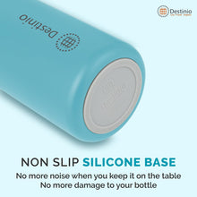 Load image into Gallery viewer, Buy Insulated Sipper Water Bottle 800ml Light Blue - Destinio.in - Non Slip Base
