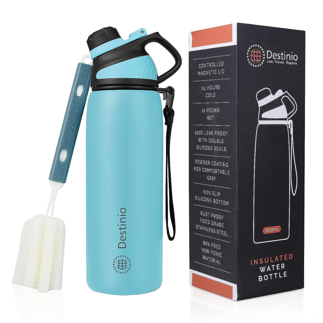 Buy Insulated Sipper Water Bottle 800ml Light Blue - Destinio.in