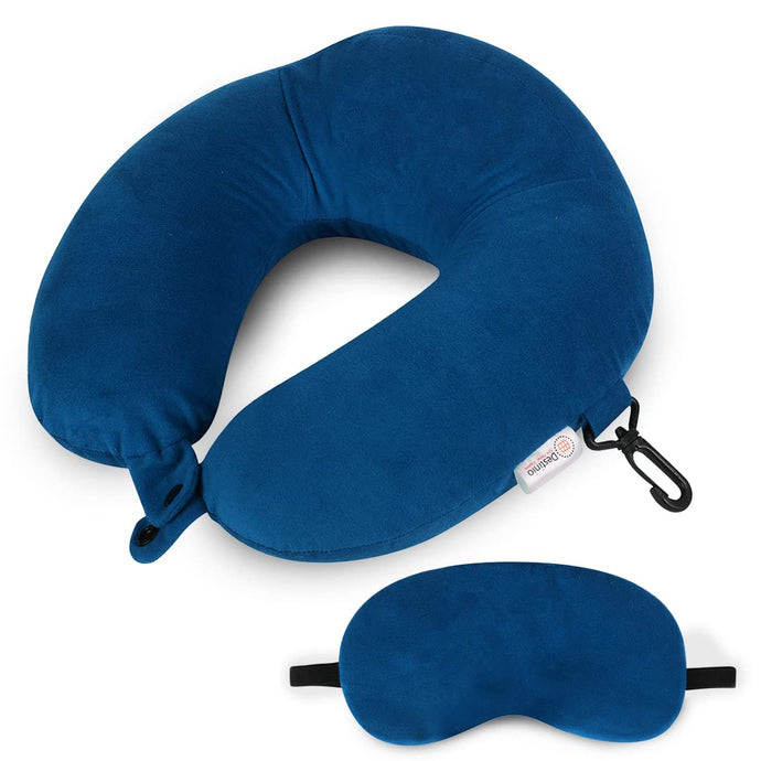 Buy Memory Foam Neck Pillow Dark Blue - Destinio.in