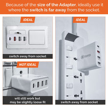 Load image into Gallery viewer, Destinio Multi USB Travel Charger Adapter, 4 USB Slots with 18W PD Fast Charging
