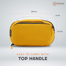 Load image into Gallery viewer, Destinio Waterproof Toiletry Pouch Bag for Toiletries and Cosmetics, Yellow
